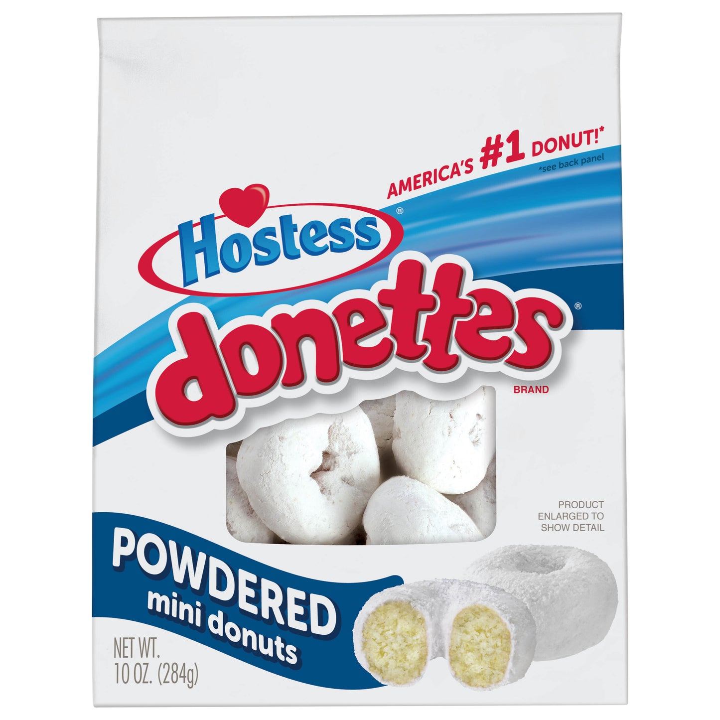 HOSTESS Powdered DONETTES Bag, Sugar Mini Donuts - 10 oz