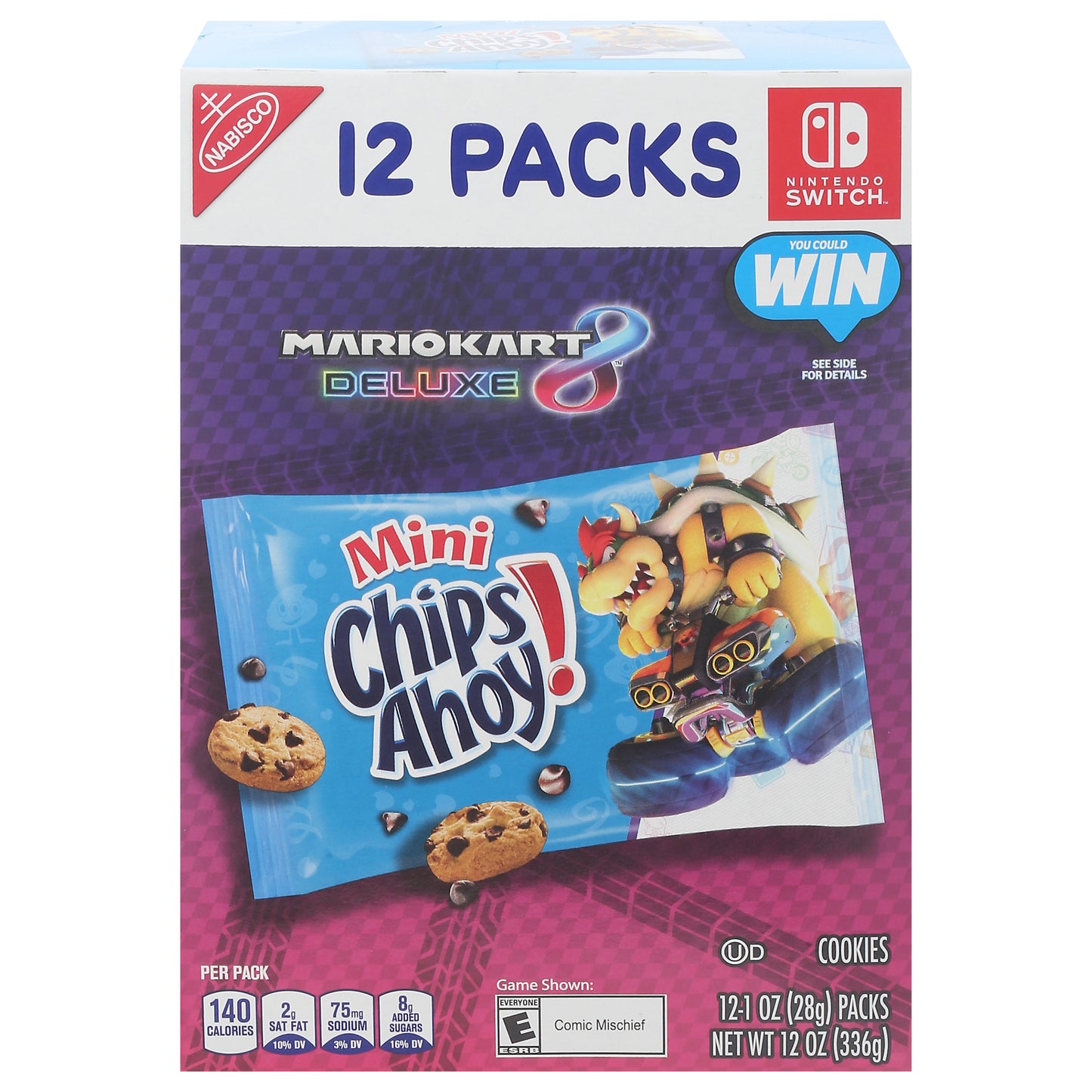 Chips Ahoy! Mini Mario Kart Deluxe Cookies 12 - 1 oz Packs