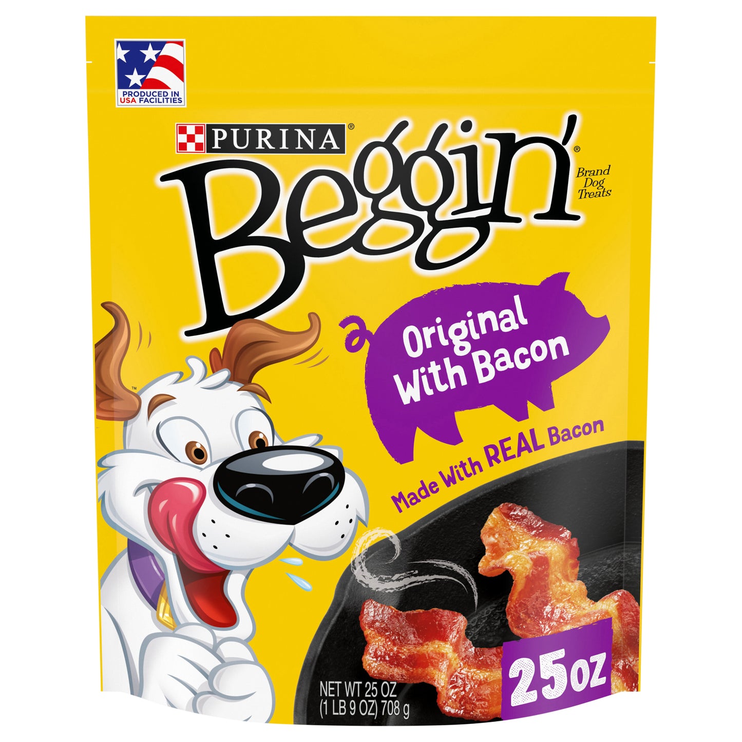 Purina Beggin' Strips Dog Treats, Original With Bacon Flavor - 25 oz. Pouch