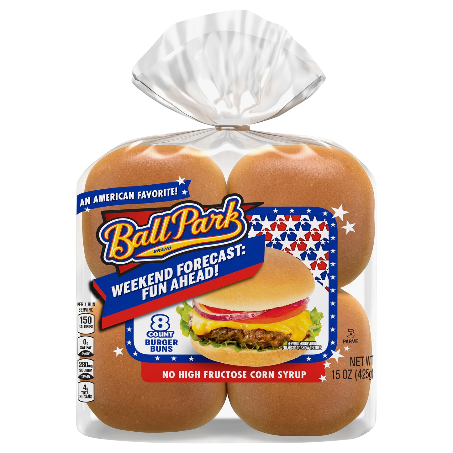 Ball Park White Burger Buns, 8 count, 15 oz