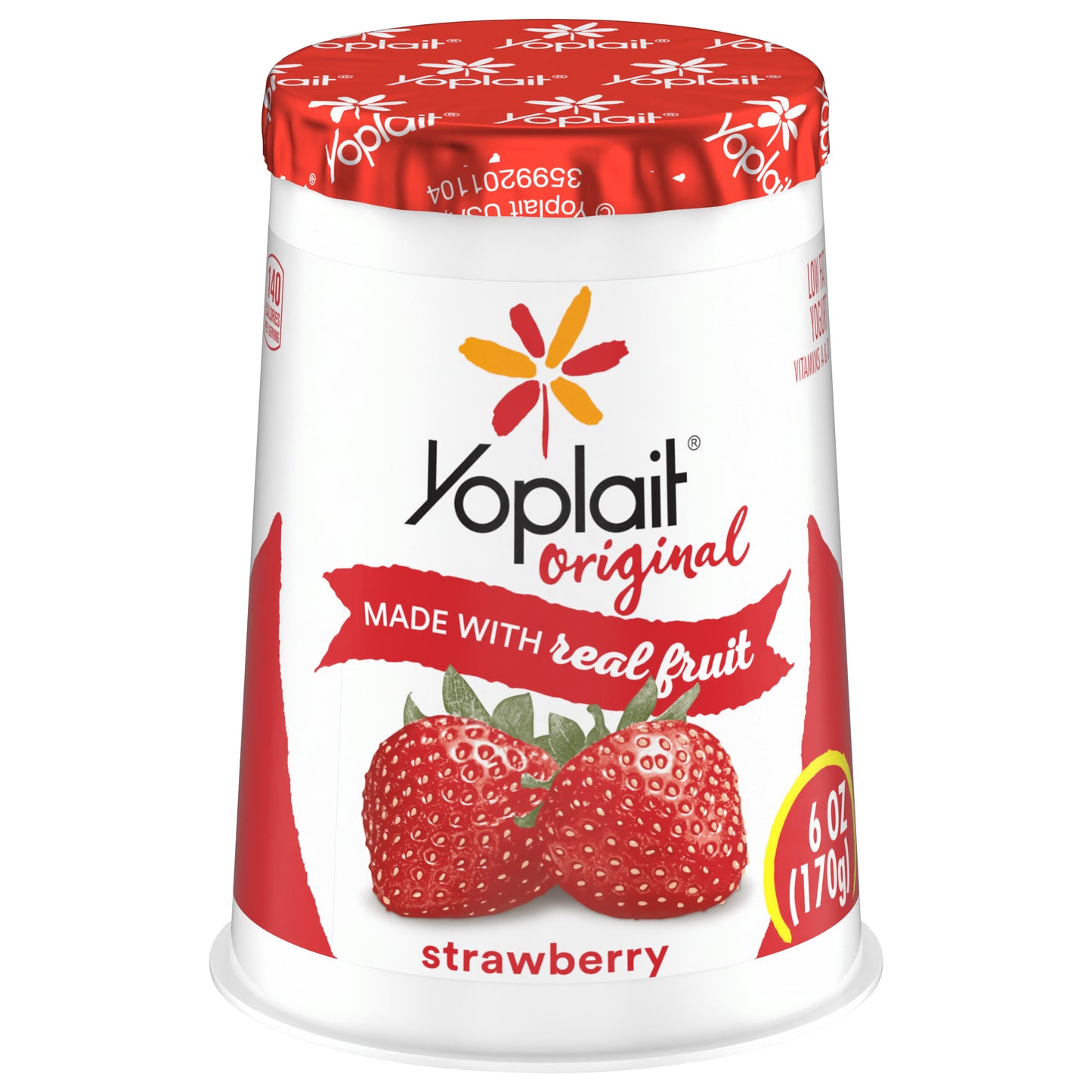 Yoplait Original Strawberry Low Fat Yogurt, 6 oz Yogurt Cup