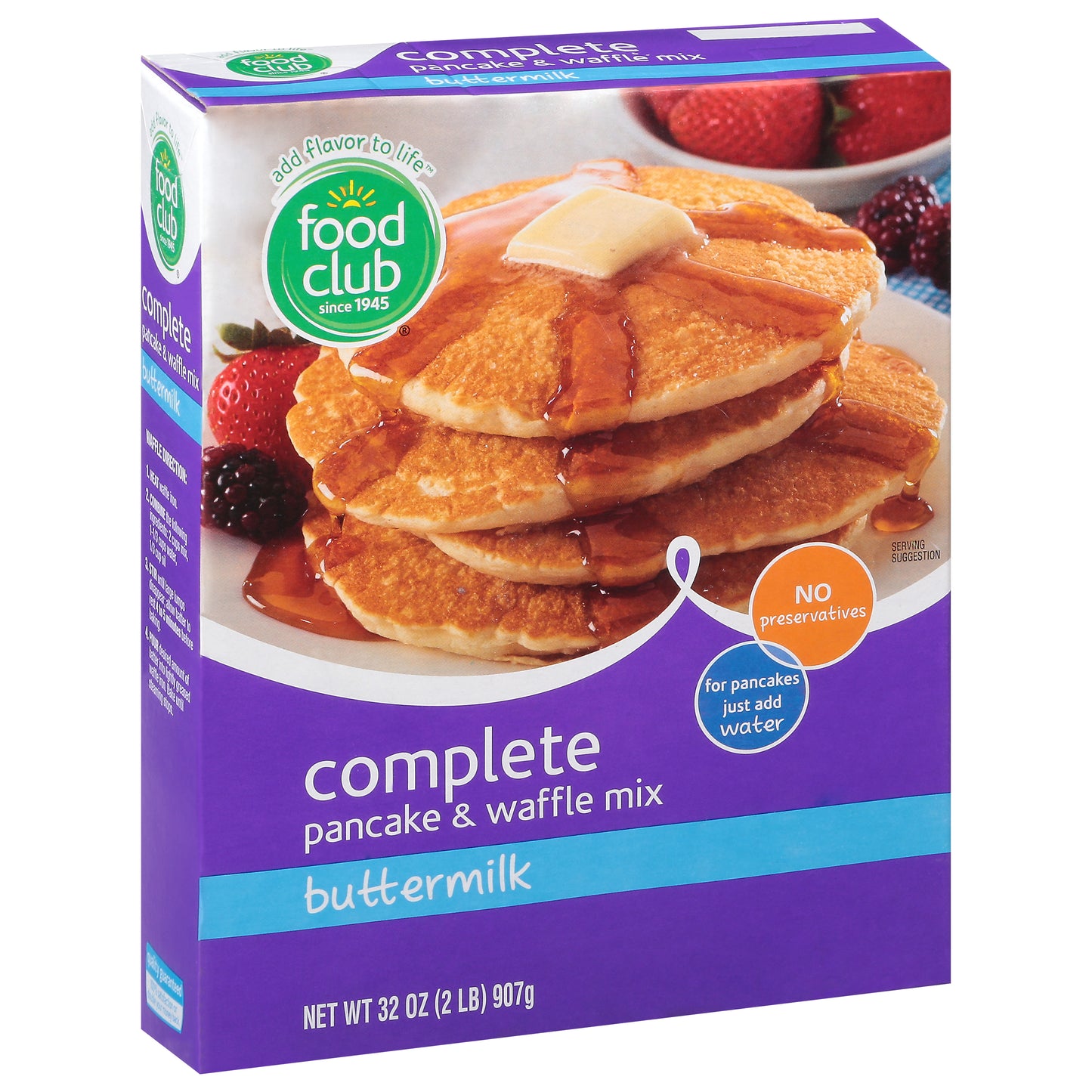 Food Club Buttermilk Complete Pancake & Waffle Mix 32 oz