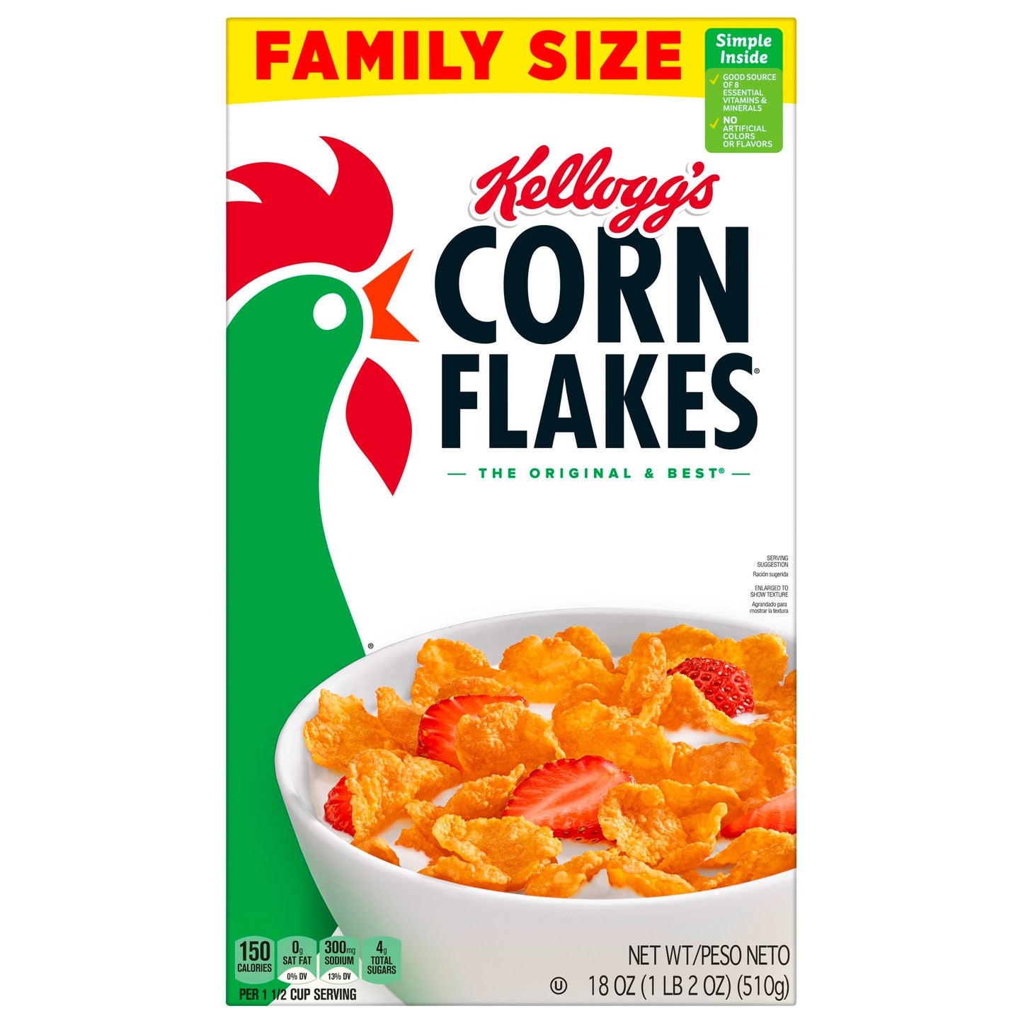 Corn Flakes Family Size Cereal 18 oz