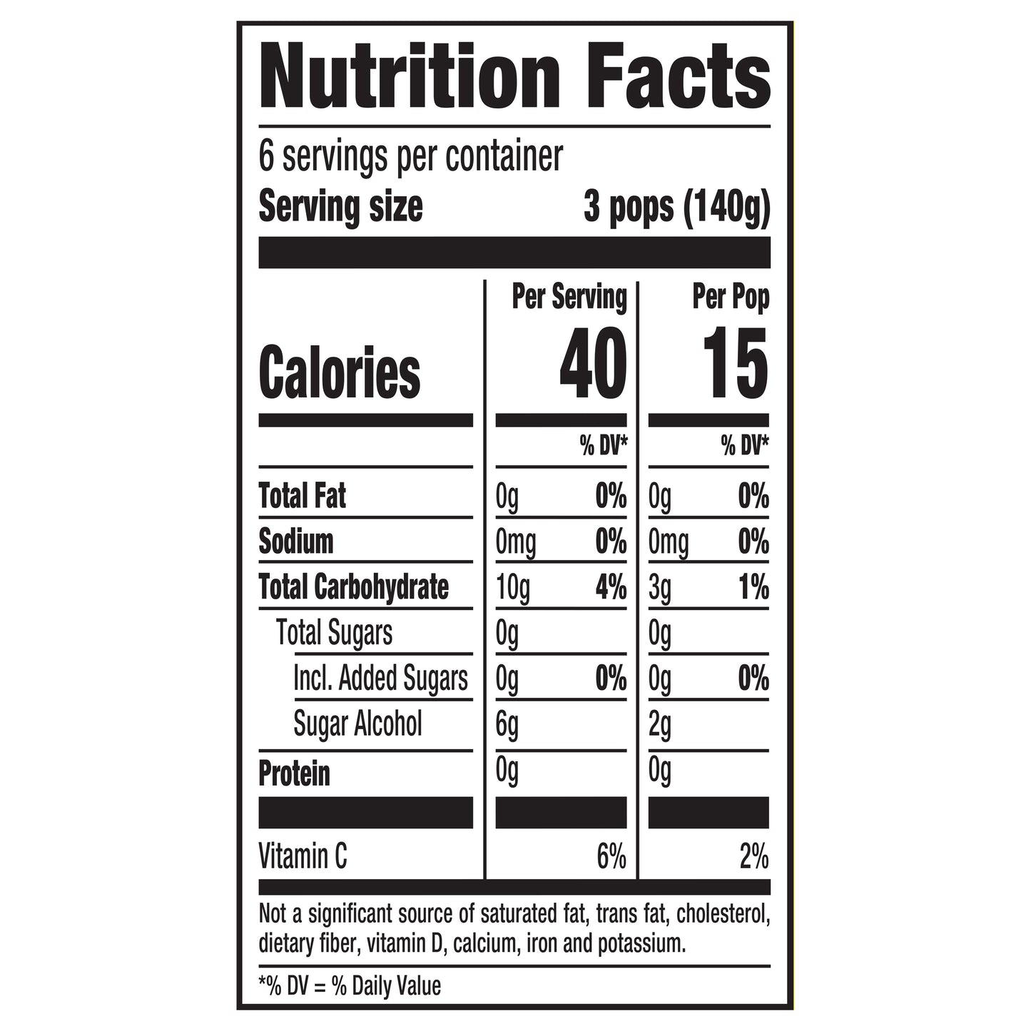 Popsicle Pack of 18 29.7 oz Ice Pops Orange Cherry Grape