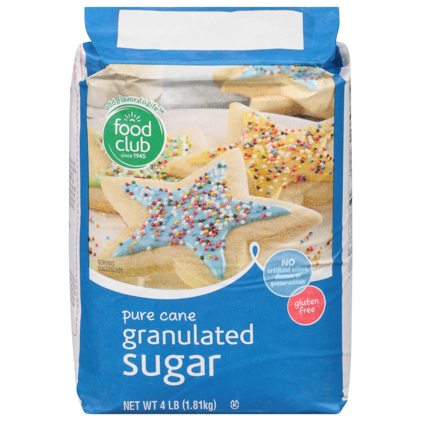Food Club Pure Cane Granulated Sugar 4 lb