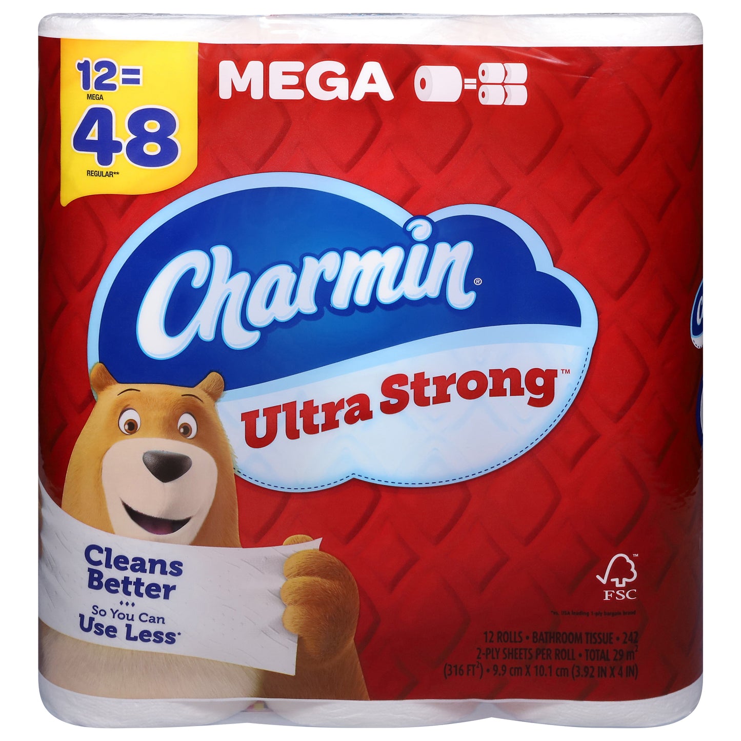 Charmin Ultra Strong 2-Ply Bathroom Tissue Mega 12 ea