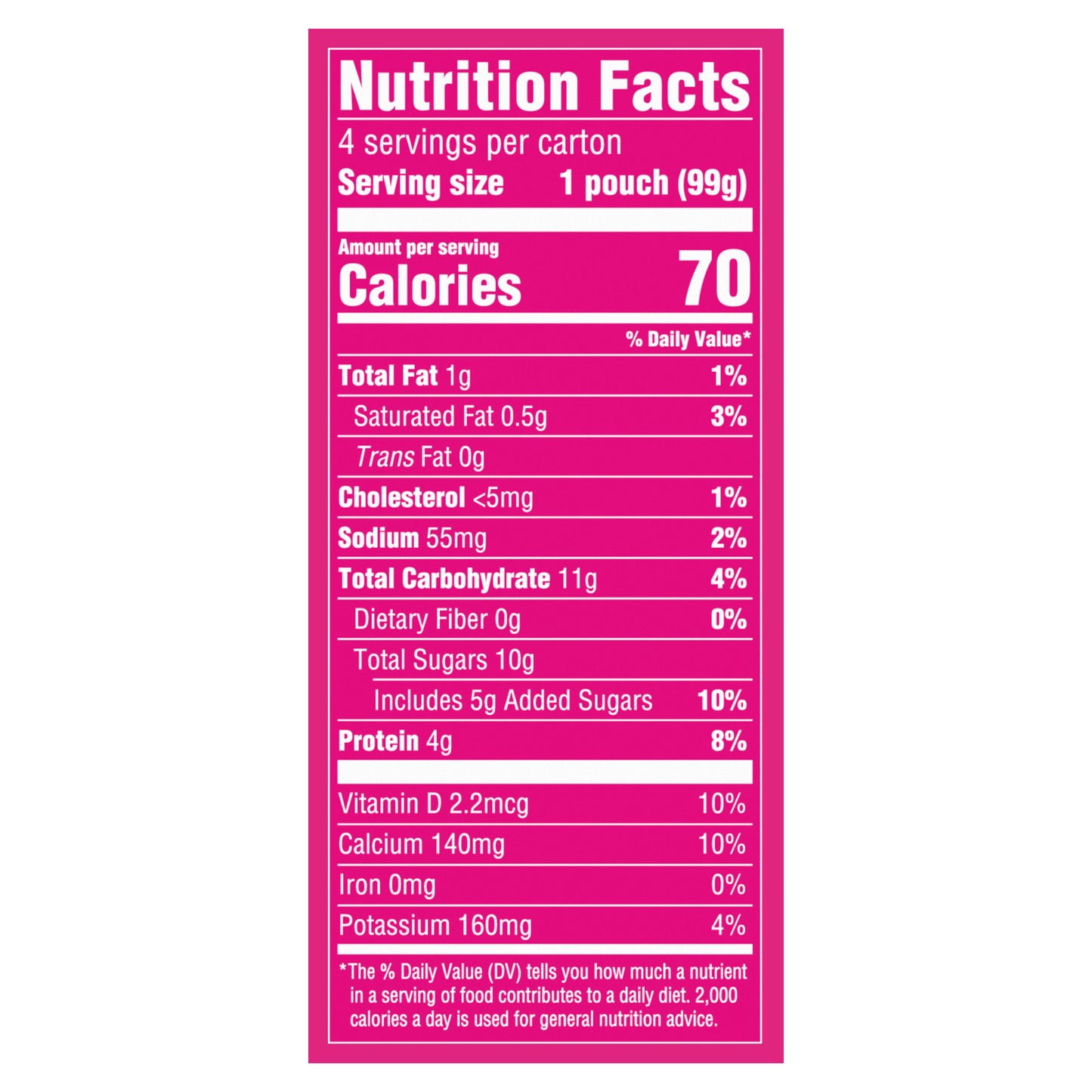 Danimals Pouches Mixed Berry Squeezable Low Fat Yogurt, 4 Ct, 3.5 OZ Yogurt Pouches