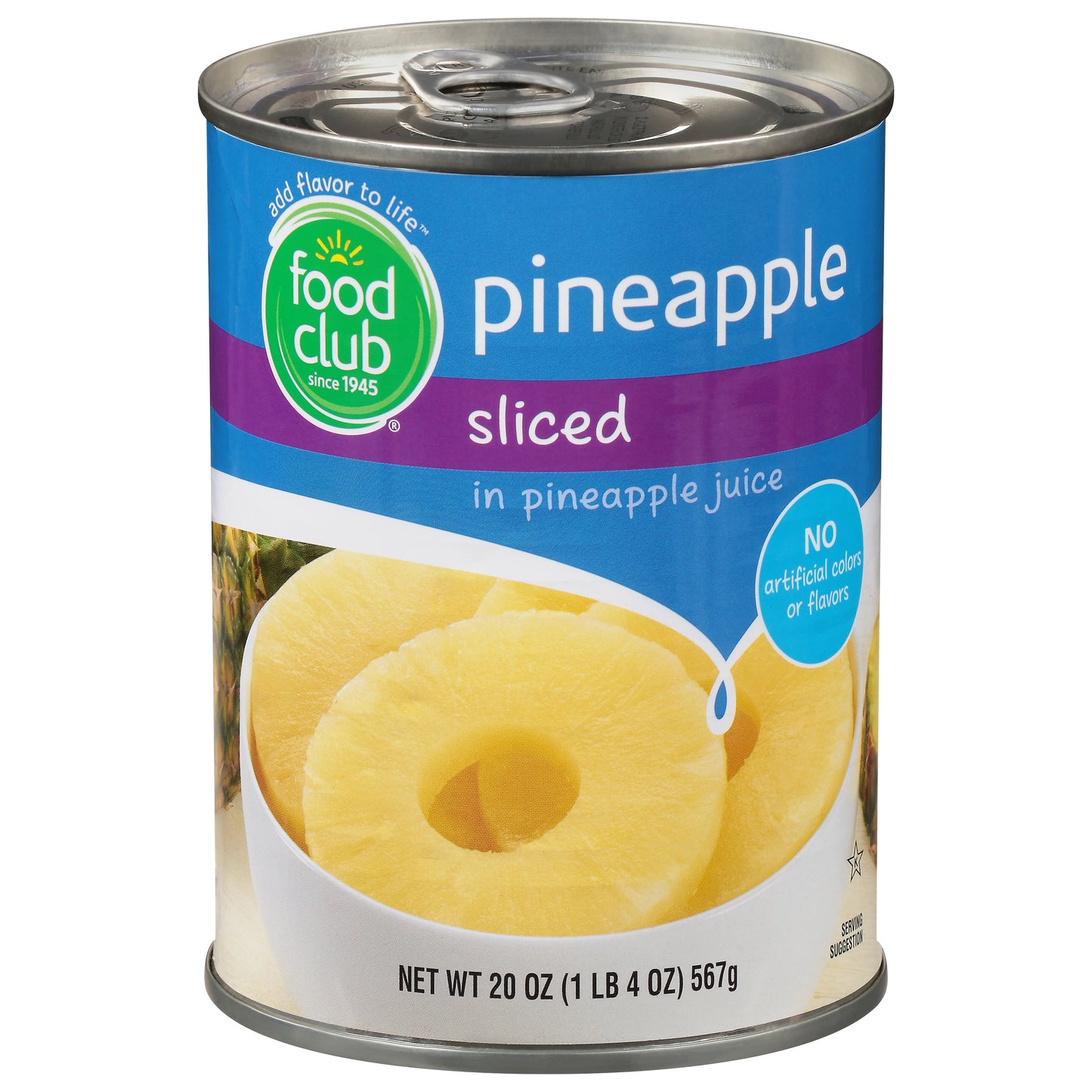 Food Club Sliced Pineapple 20 oz