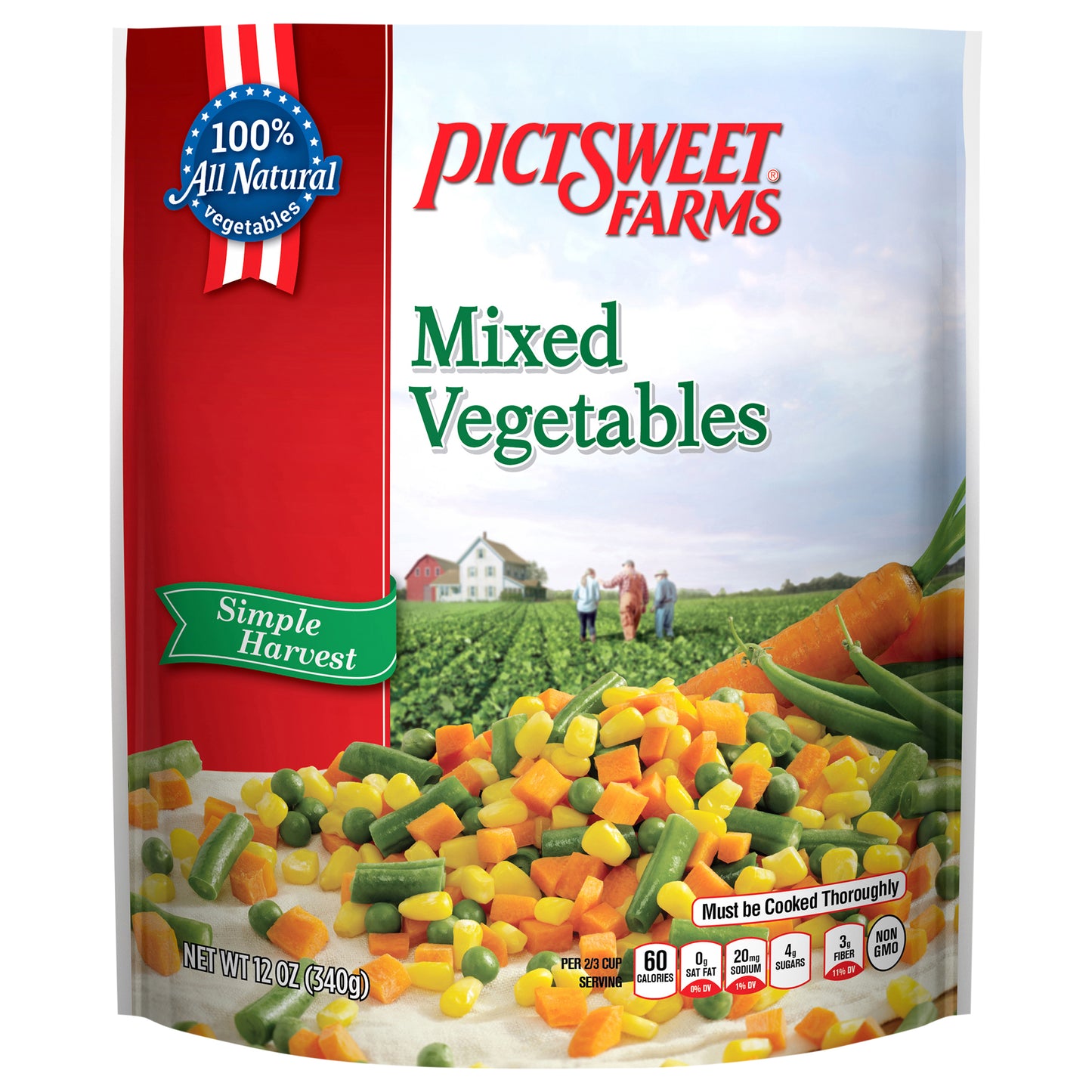 Pictsweet Farms Mixed Vegetables, Simple Harvest - 12 oz