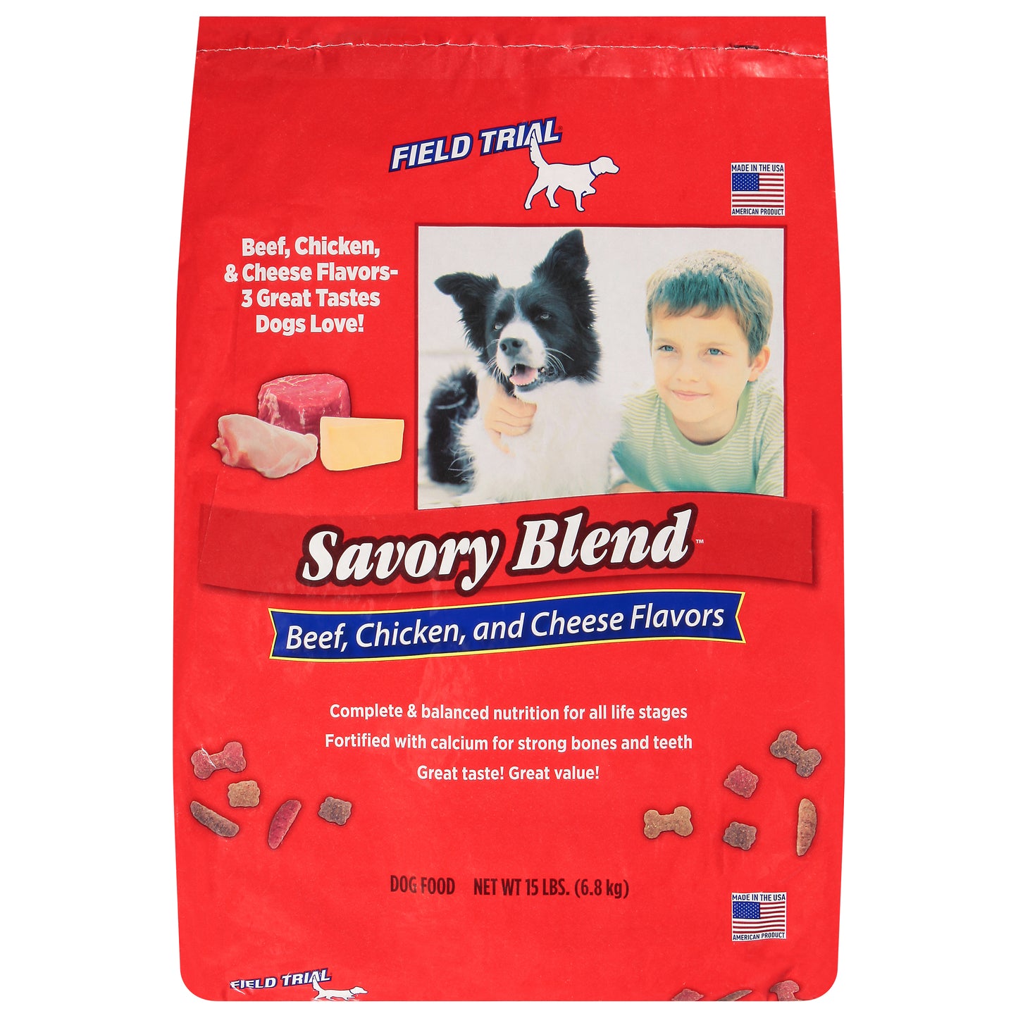 Field Trial Savory Blend Beef, Chicken, and Cheese Flavors Dog Food 15 lb
