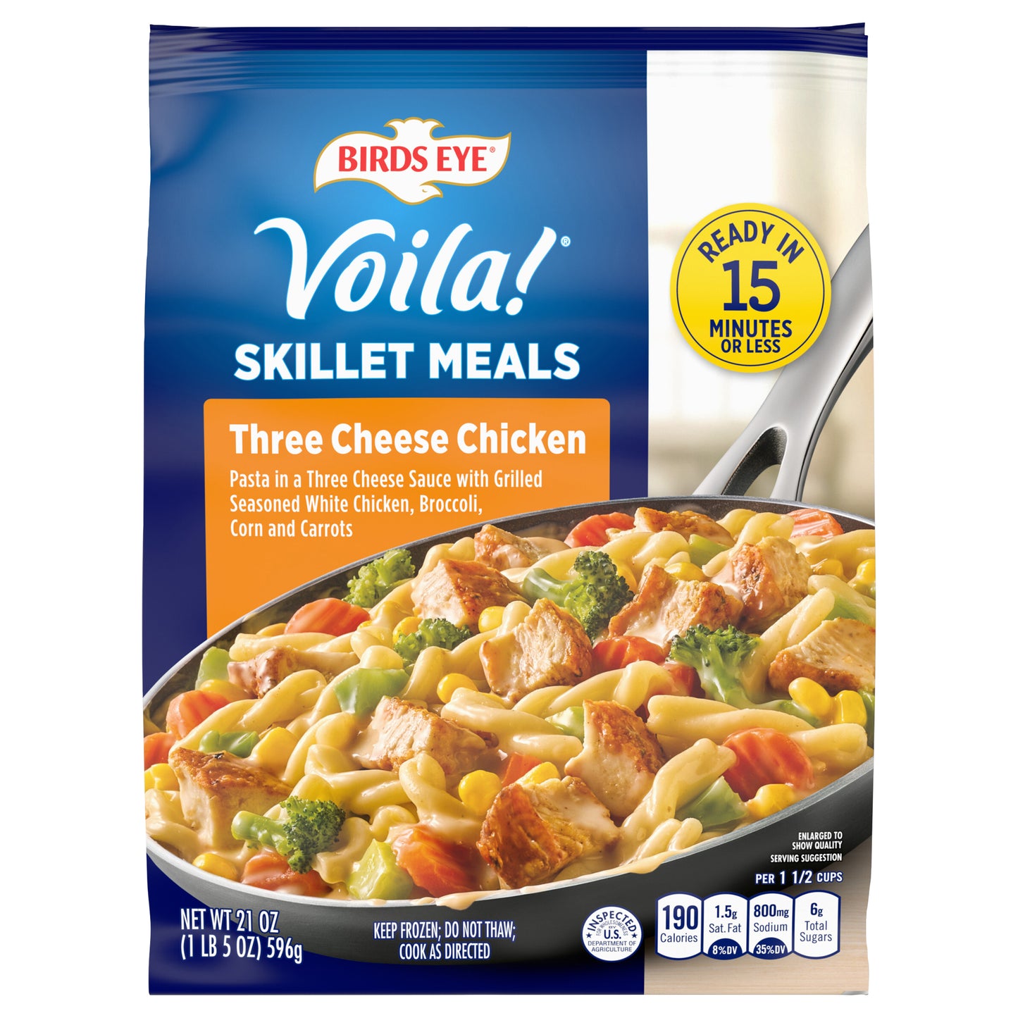 Birds Eye Voila! Three Cheese Chicken Frozen Meal, 21 OZ Bag
