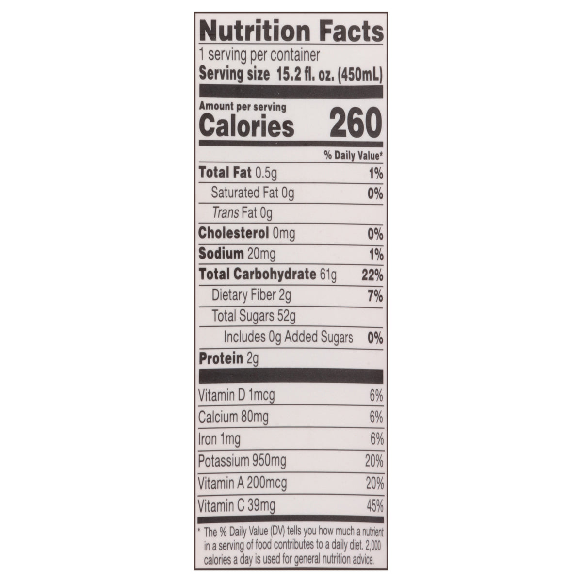 Bolthouse Farms Amazing Mango 100% Juice Smoothie 15.2 fl oz