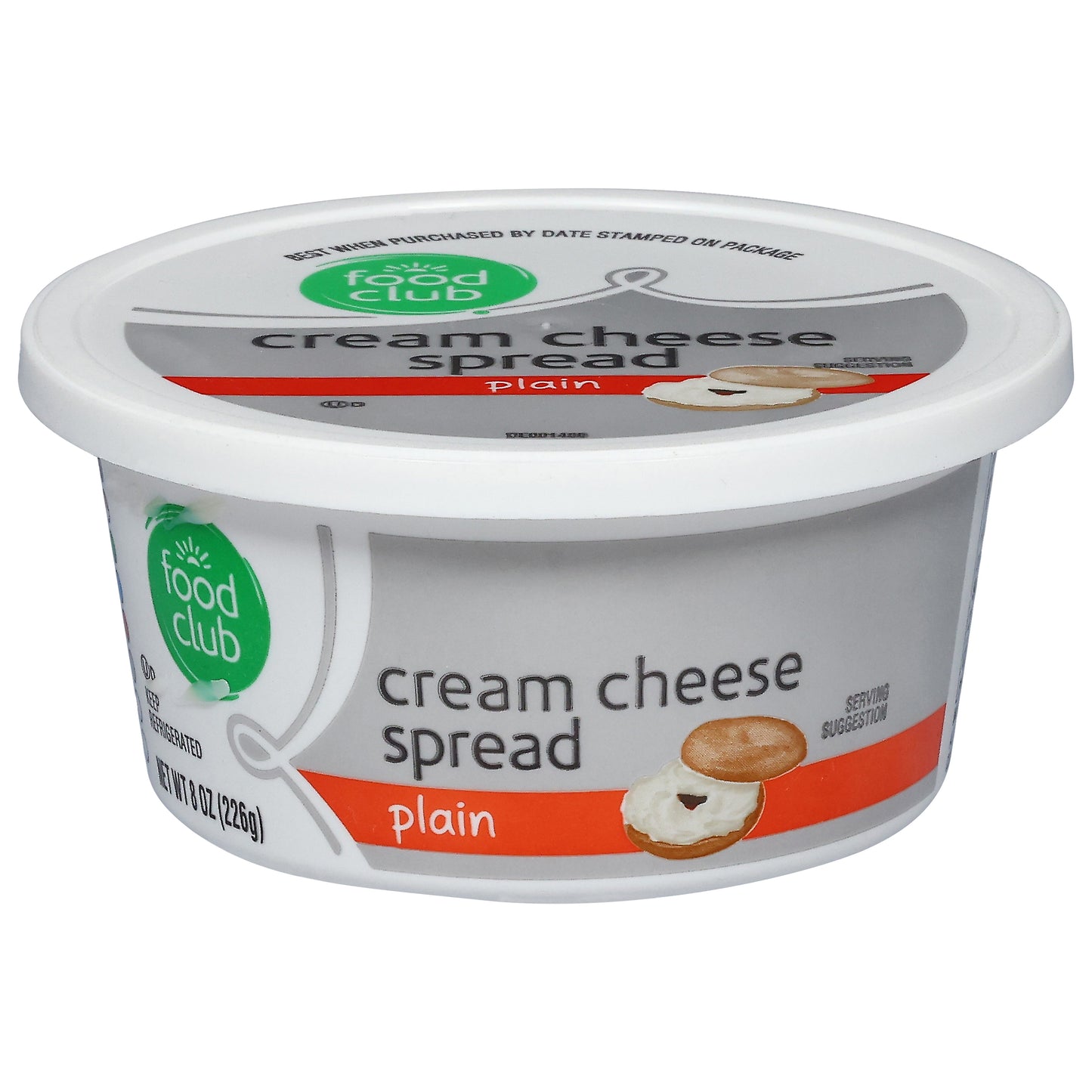 Food Club Plain Cream Cheese Spread 8 oz