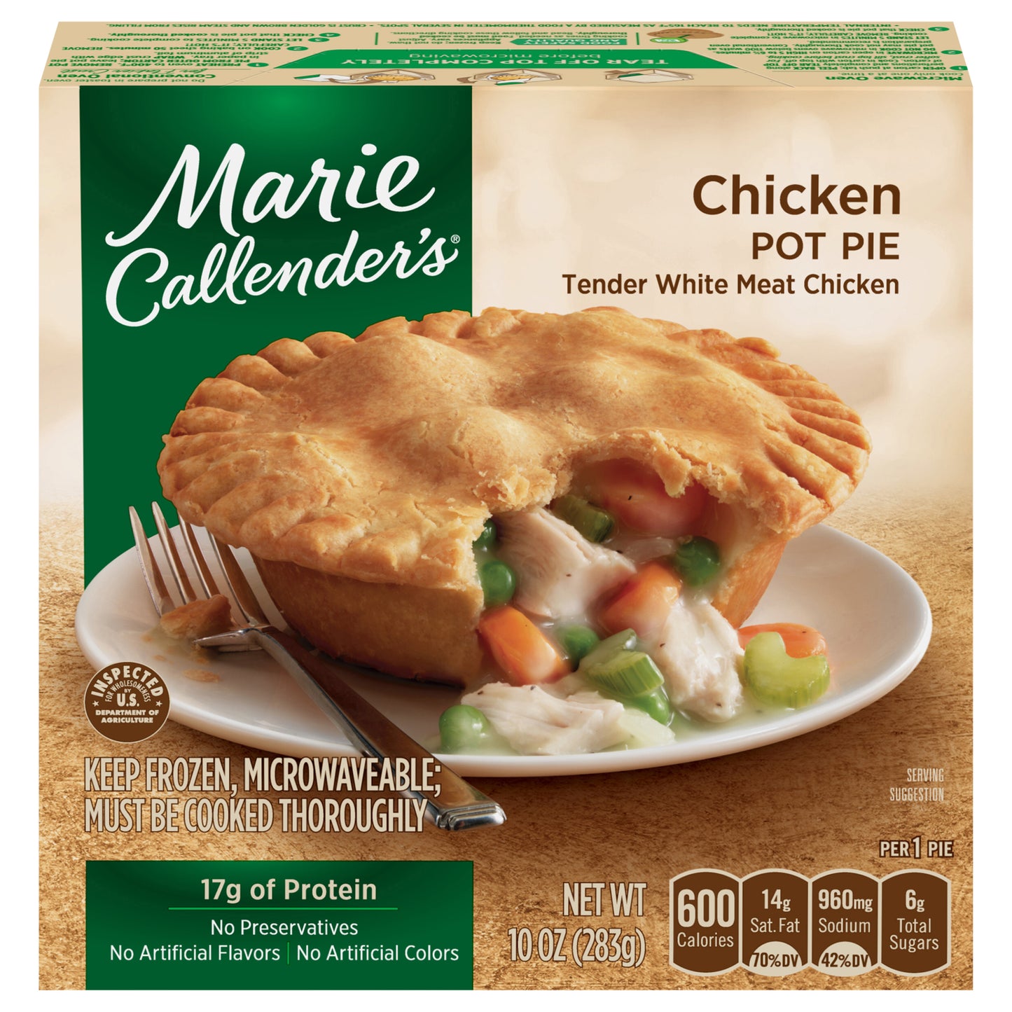 Marie Callender's Frozen Pot Pie Dinner, Chicken, 10 Ounce