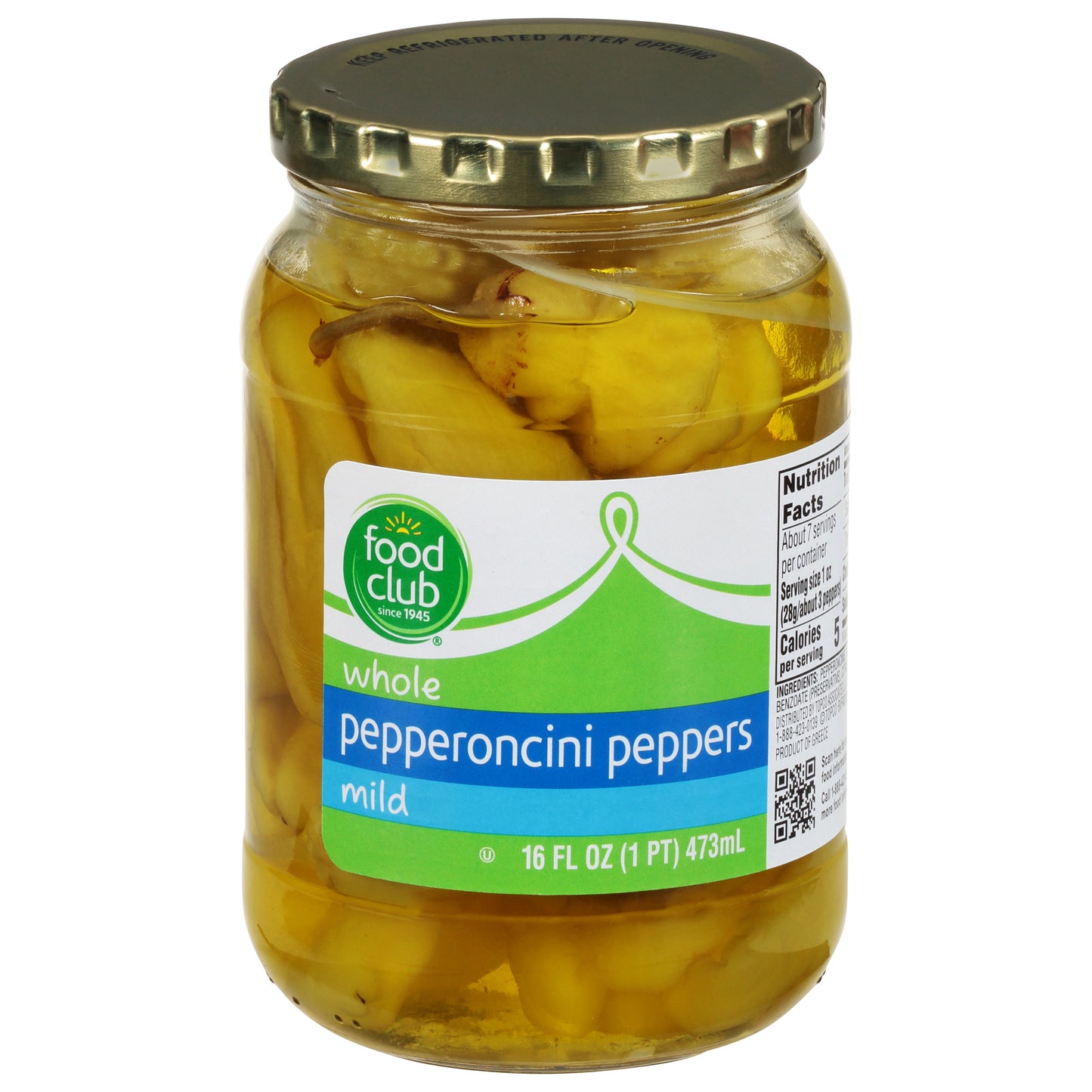 Food Club Whole Mild Pepperoncini Peppers 16 fl oz
