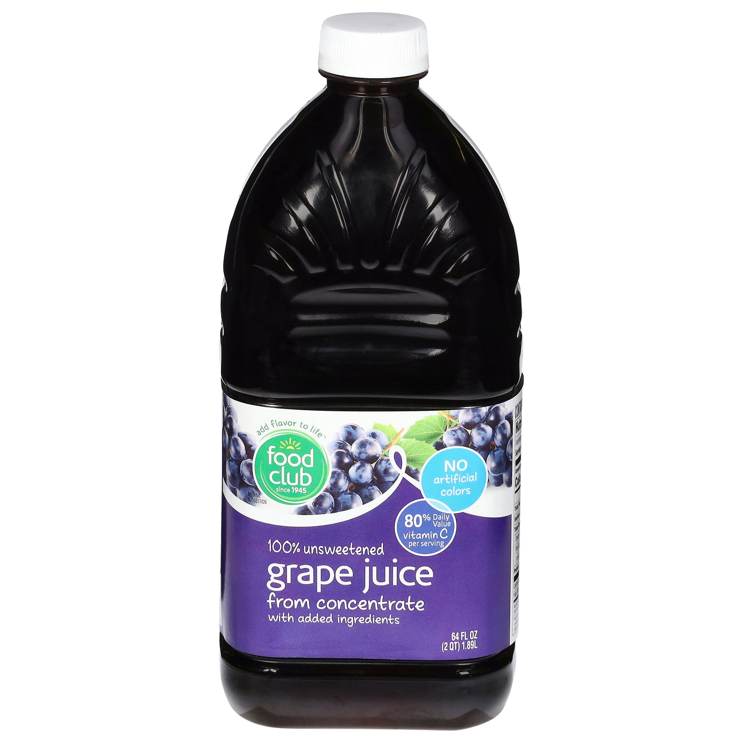 Food Club 100% Unsweetened Grape Juice 64 fl oz