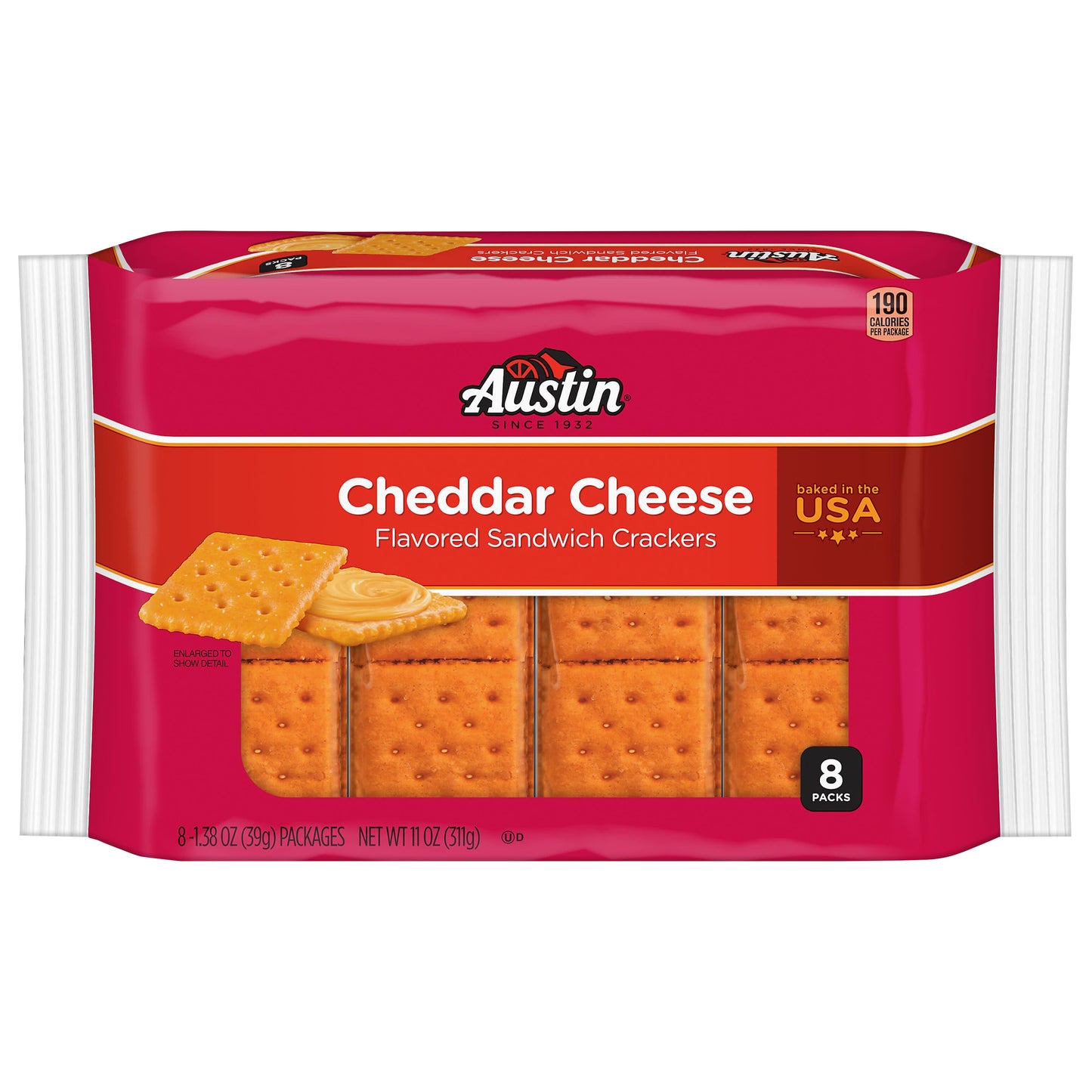 Austin Cheddar Cheese on Cheese Sandwich Crackers