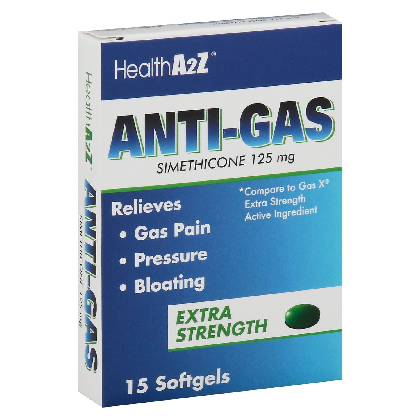 HealthA2Z Softgels 125 mg Extra Strength Anti-Gas 15 ea