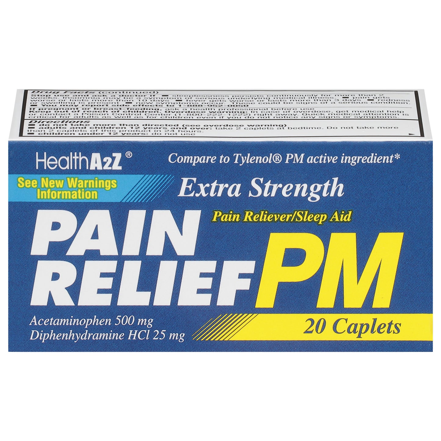 HealthA2Z Extra Strength PM Pain Relief 20 Caplets