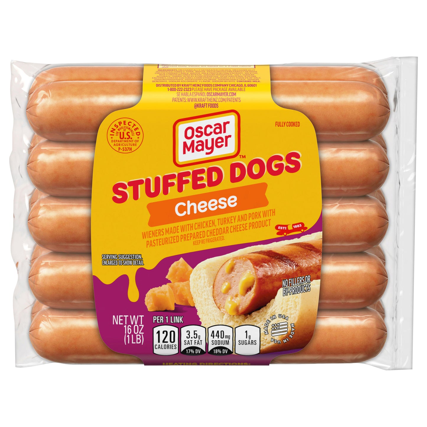 Oscar Mayer Cheese Stuffed Dogs, 10 ct Pack