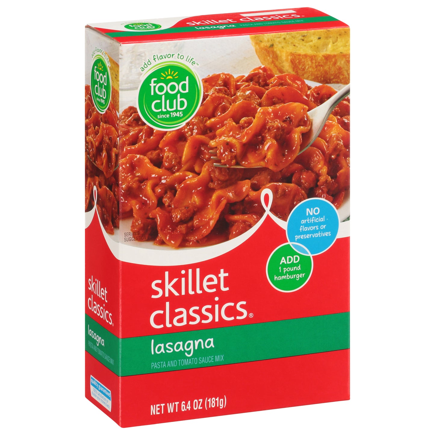 Food Club Lasagna Skillet Classics 6.4 oz