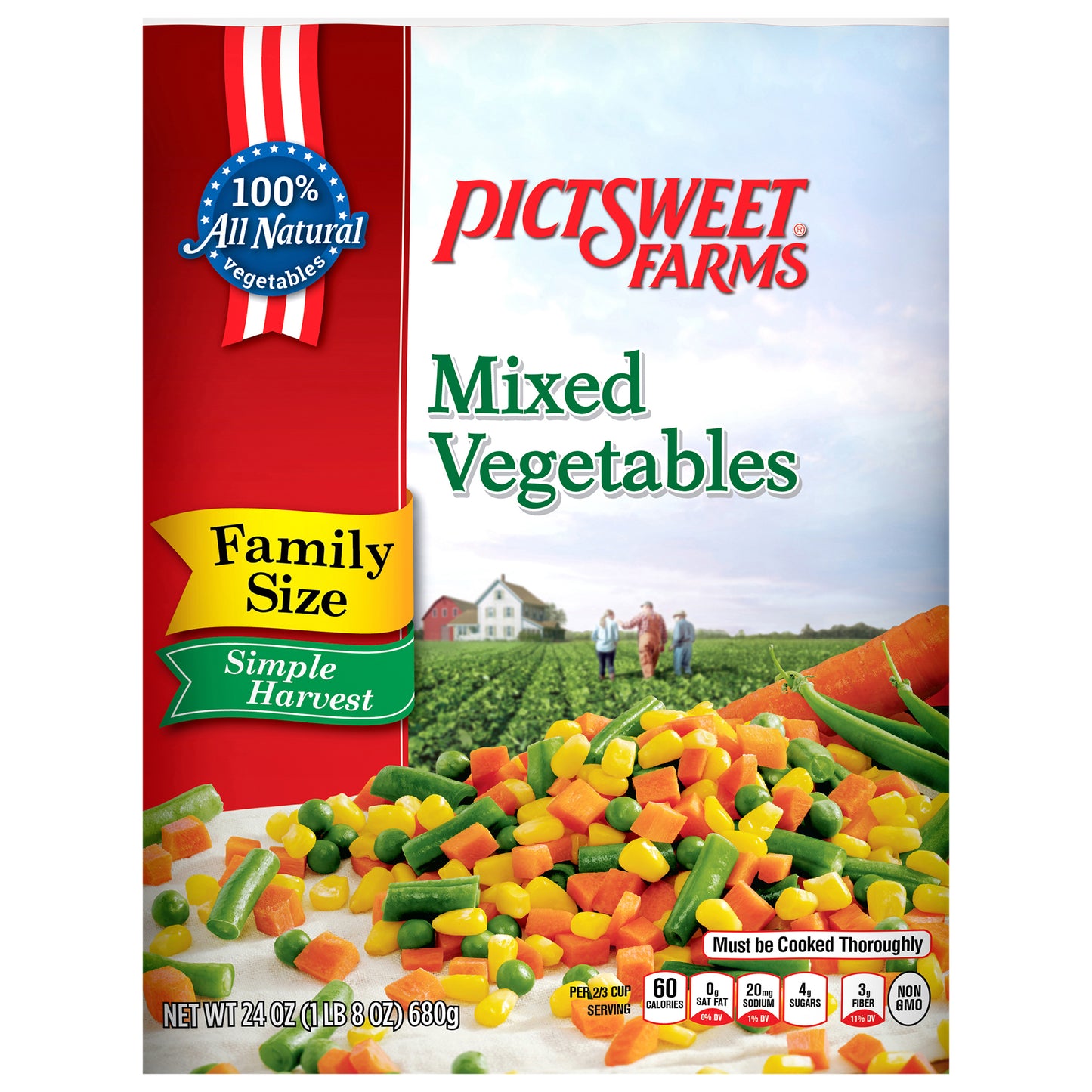 Pictsweet Farms Mixed Vegetables, Simple Harvest - 24 oz