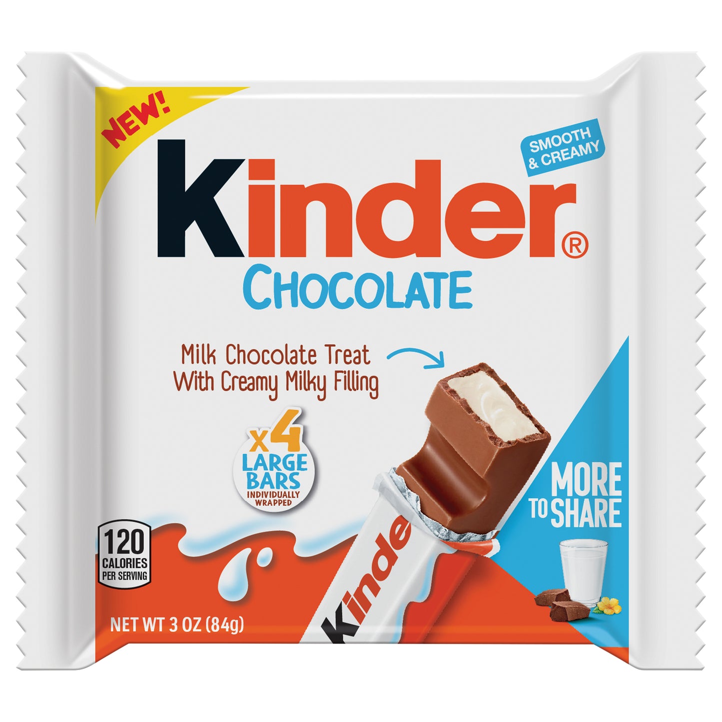 Kinder Chocolate Milk Chocolate Bar With Creamy Milky Filling Easter Basket Stuffers