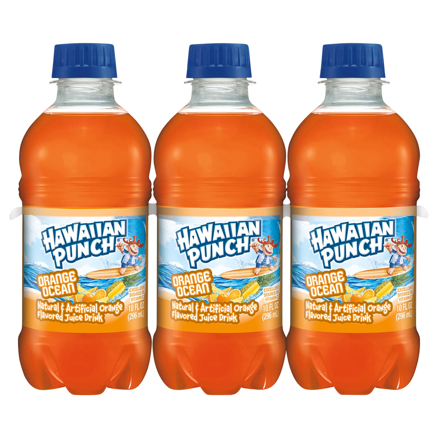 Hawaiian Punch Orange Ocean, 10 fl oz bottles, 6 pack