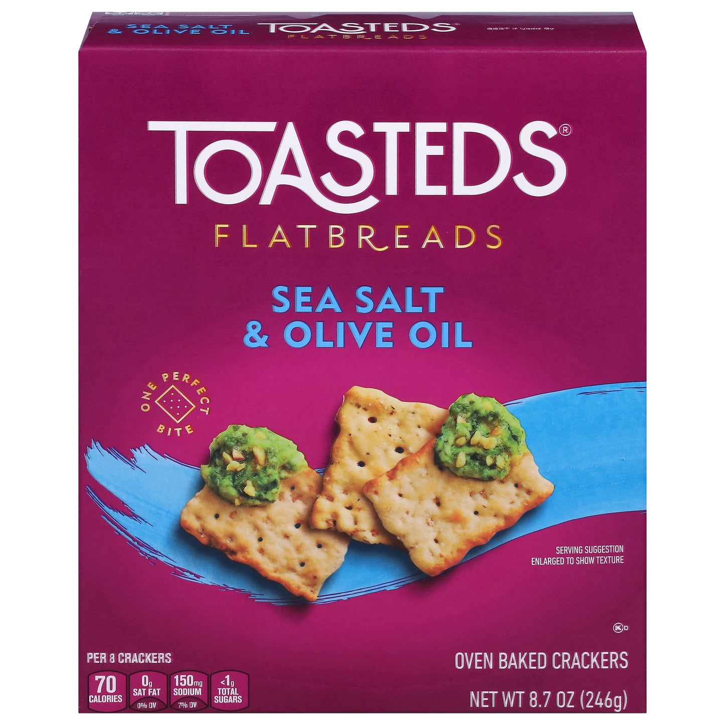 Toasteds Sea Salt & Olive Oil Flatbreads 8.7 oz