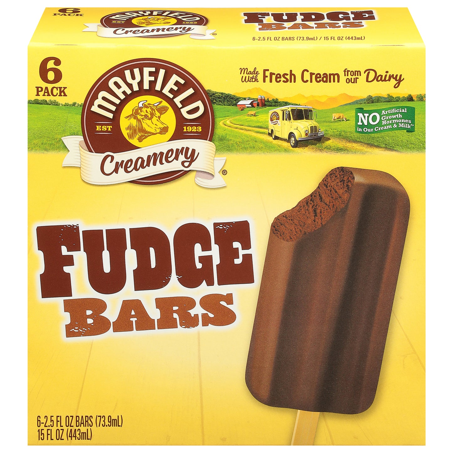 Mayfield Creamery 6 Pack Fudge Ice Cream Bars 6 - 2.5 fl oz Bars