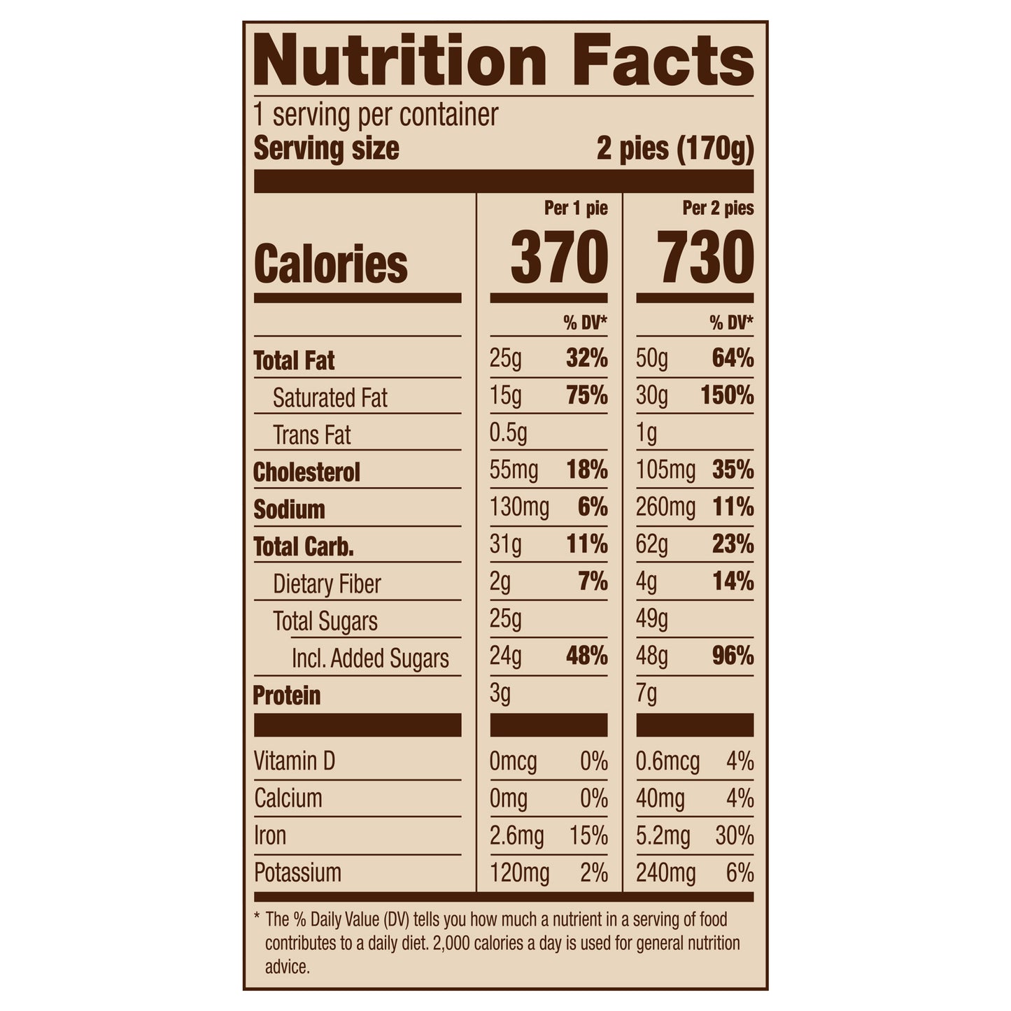 Marie Callender's Chocolate Satin Mini Pies, 2 Pies, Frozen, 6 oz.