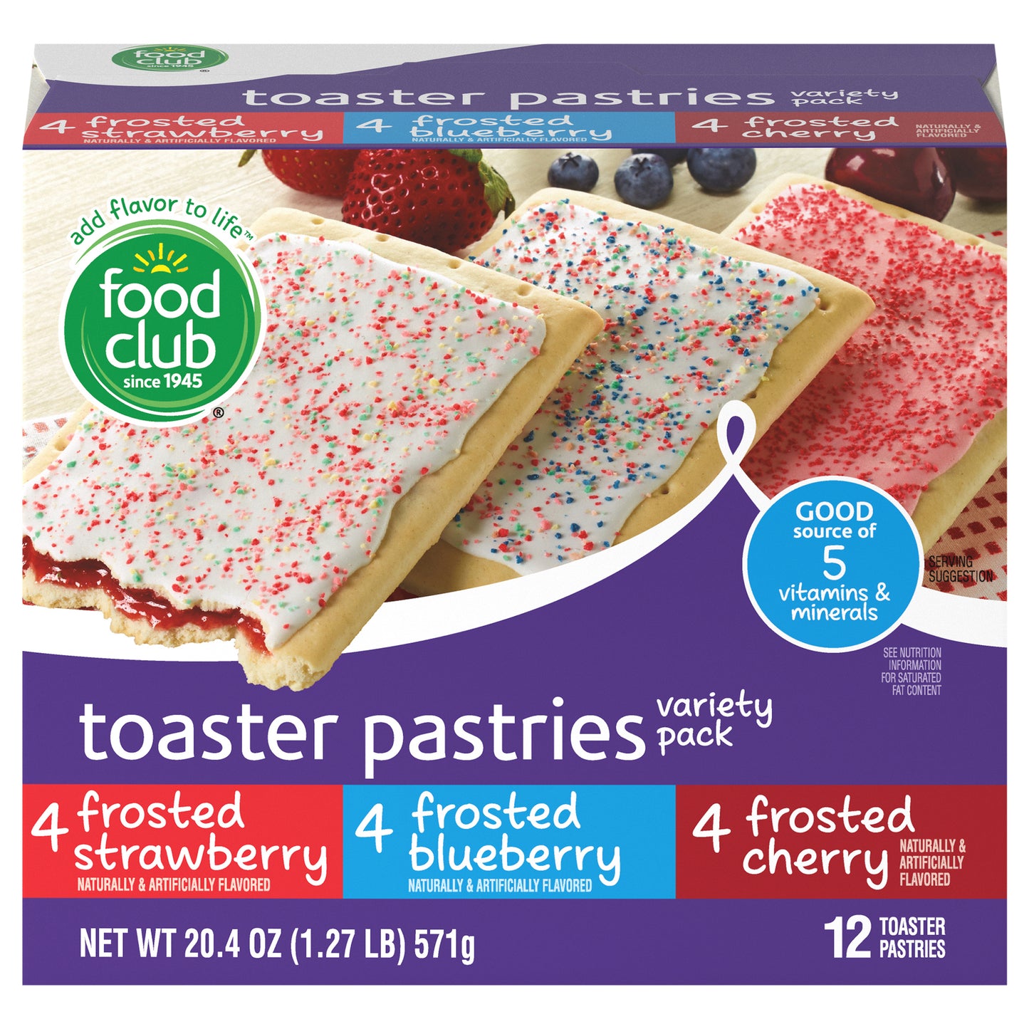 Food Club Toaster Pastries Variety Pack 12 ea