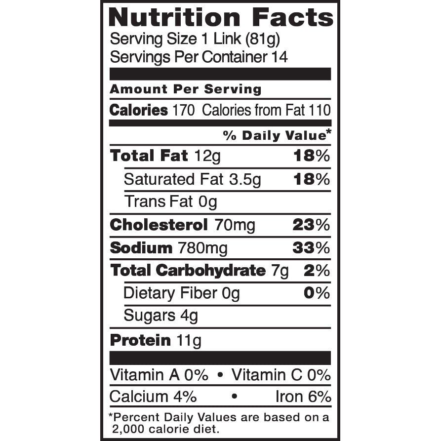 Bar-S® Classic Smoked Sausage 14 ct Pack