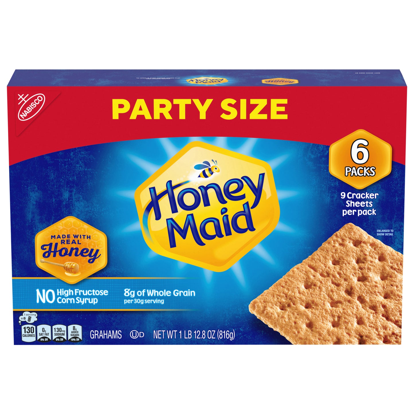 Honey Maid Graham Crackers, Party Size, 28.8 oz Box
