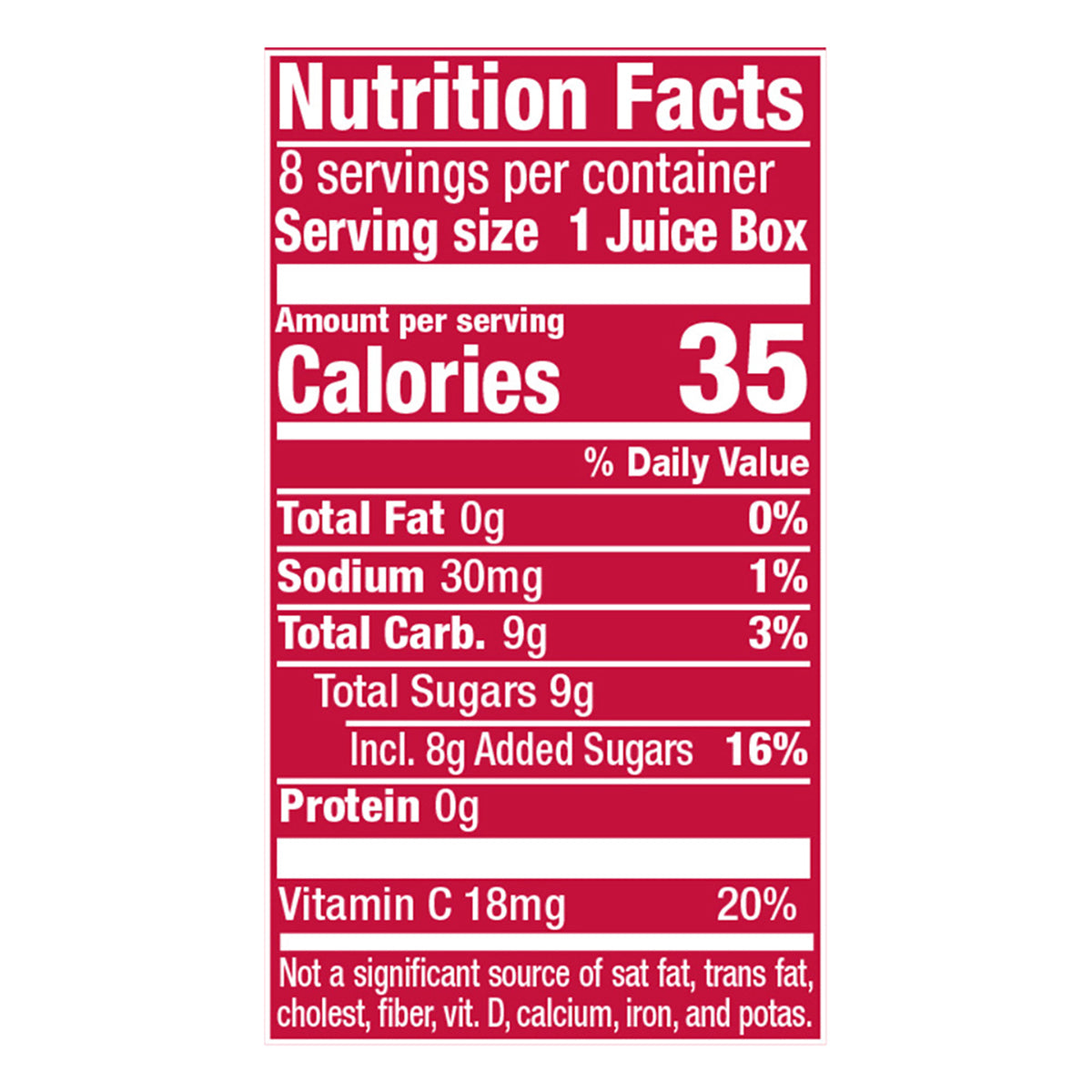 Hawaiian Punch Fruit Juicy Red, 6.75 fl oz tetra, 8 pack