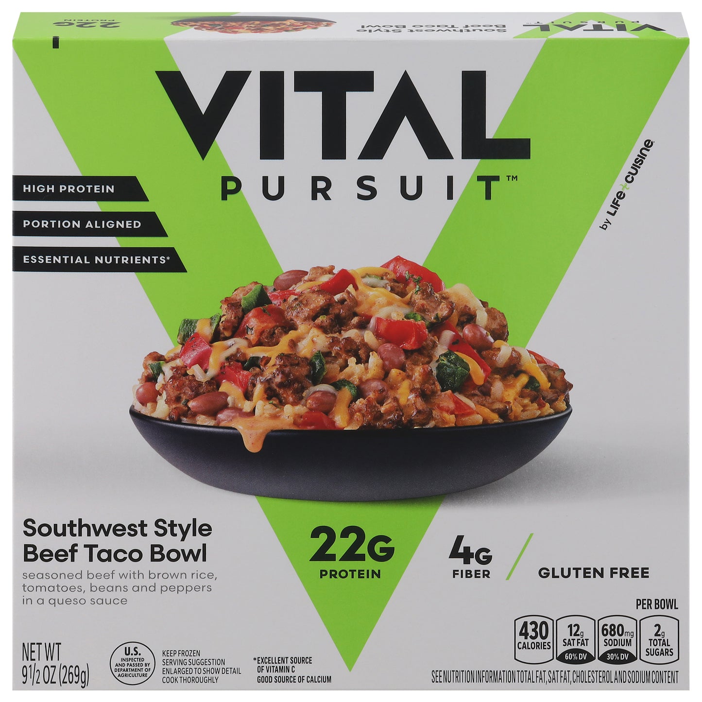 Vital Pursuit Southwest Style Beef Taco Bowl 9.5 oz