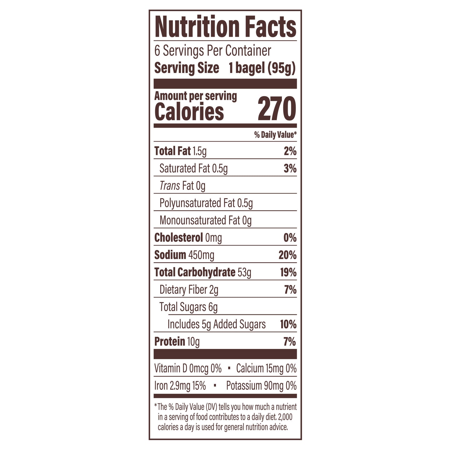 Thomas' Plain Bagels, 6 count, 20 oz