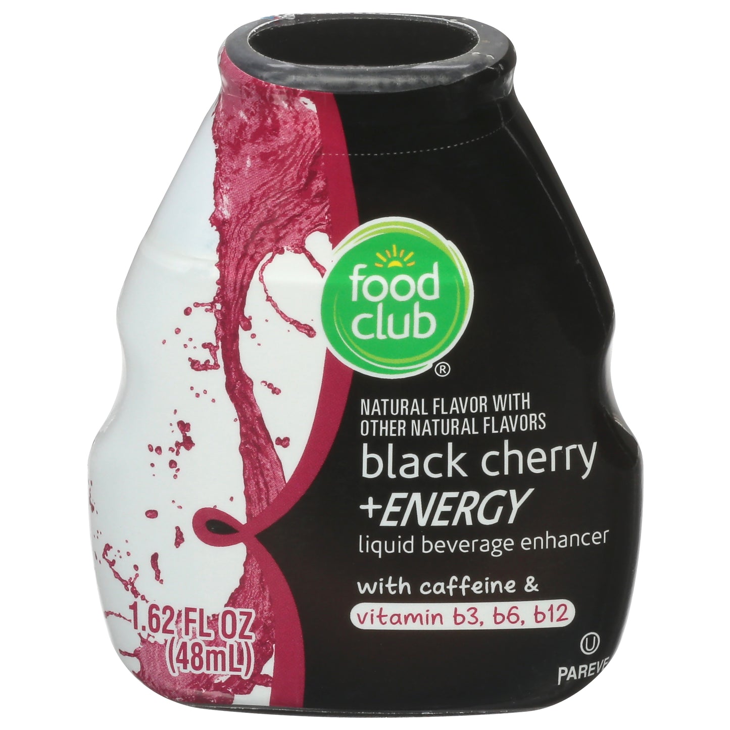 Food Club +Energy Black Cherry Liquid Beverage Enhancer 1.62 fl oz