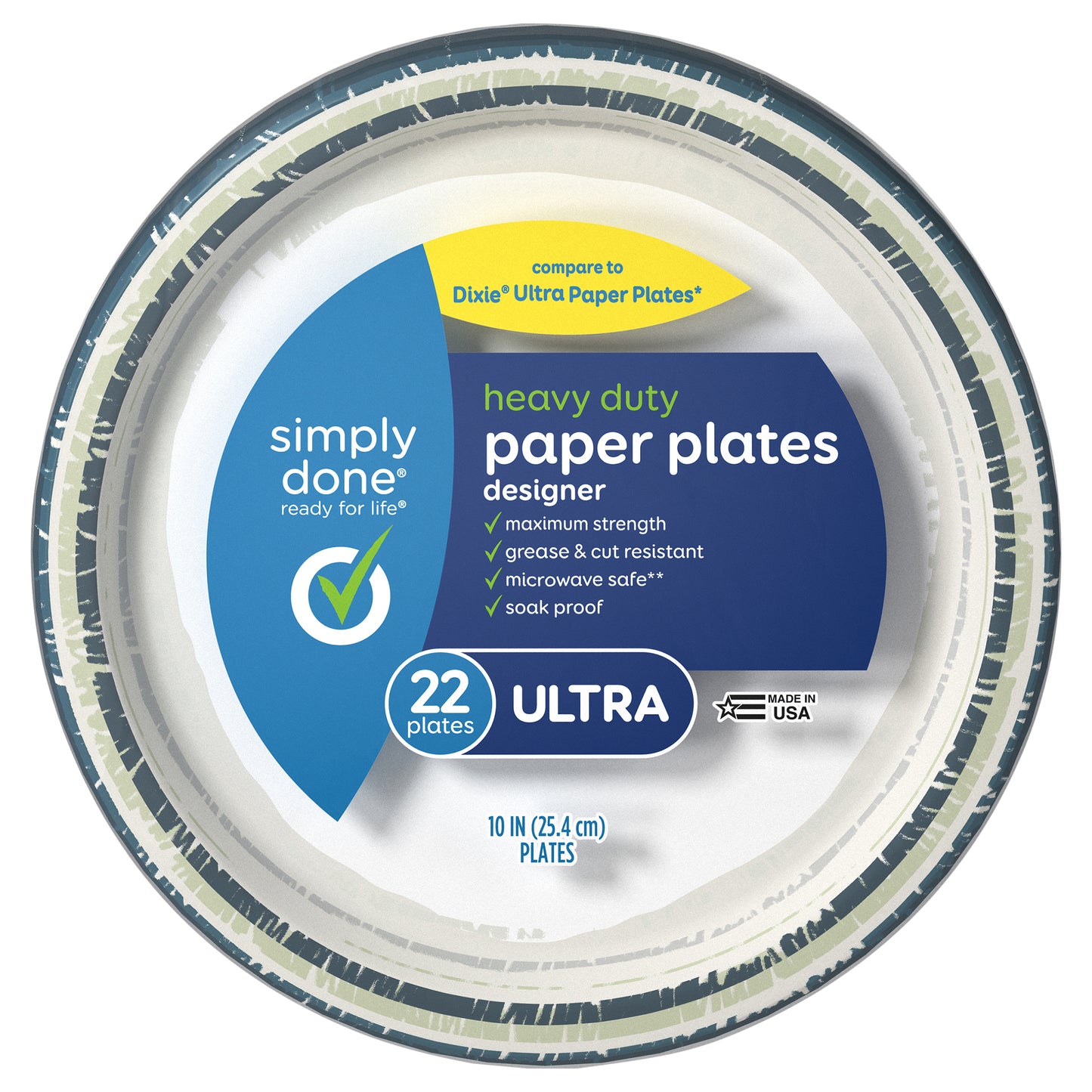 Simply Done Ultra Designer Heavy Duty Paper Plates 22 ea