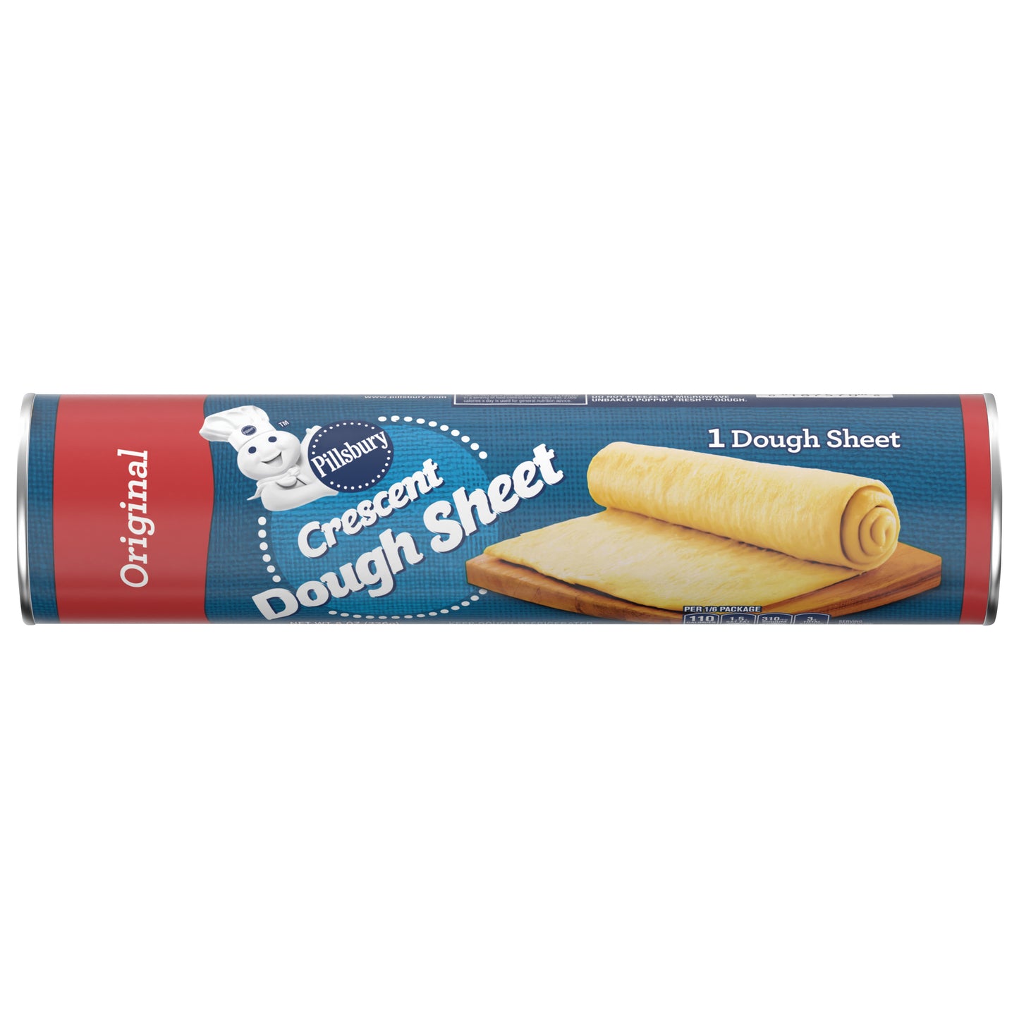 Pillsbury Dough Sheet, Original Crescent, Refrigerated Canned Pastry Dough, 1 Sheet, 8 oz