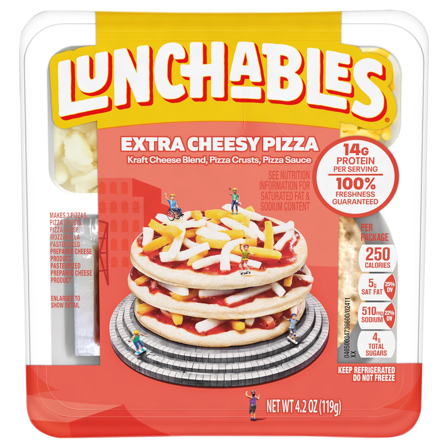 Lunchables Extra Cheesy Pizza, 4.2 oz Tray