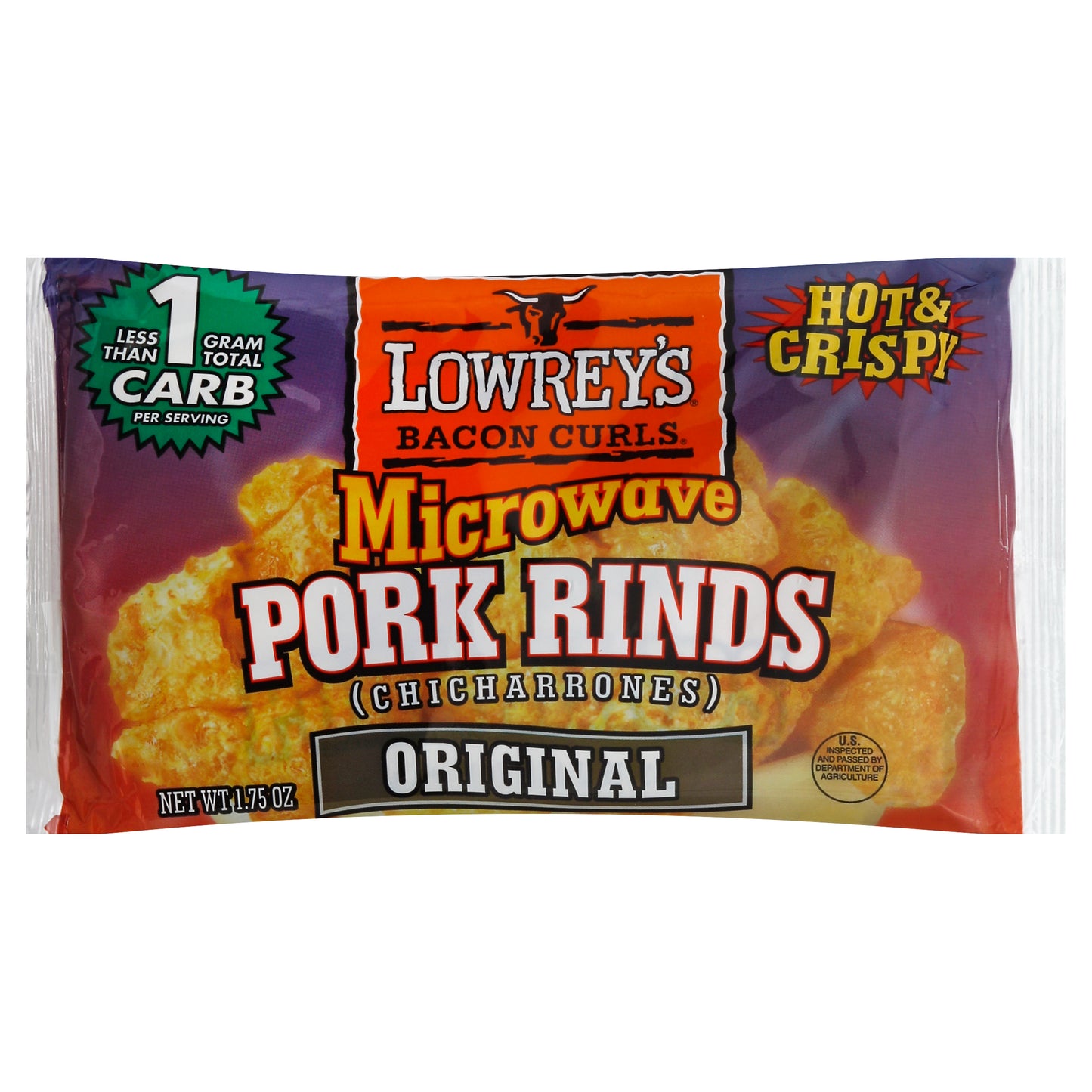 Lowreys Pork Rinds 1.75 oz - ORIGNAL