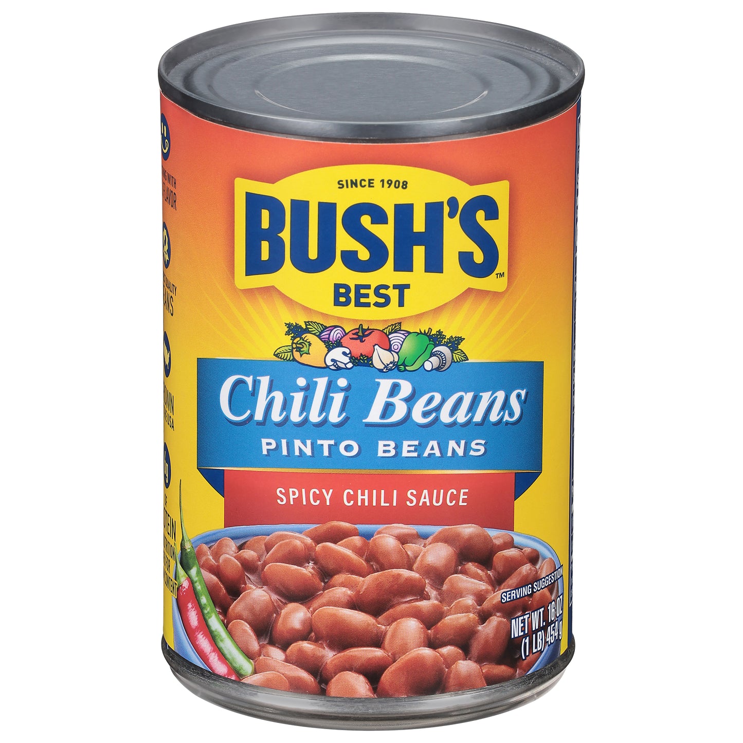 Bush's Best Chili Beans Spicy Chili Sauce Pinto Beans 16 oz