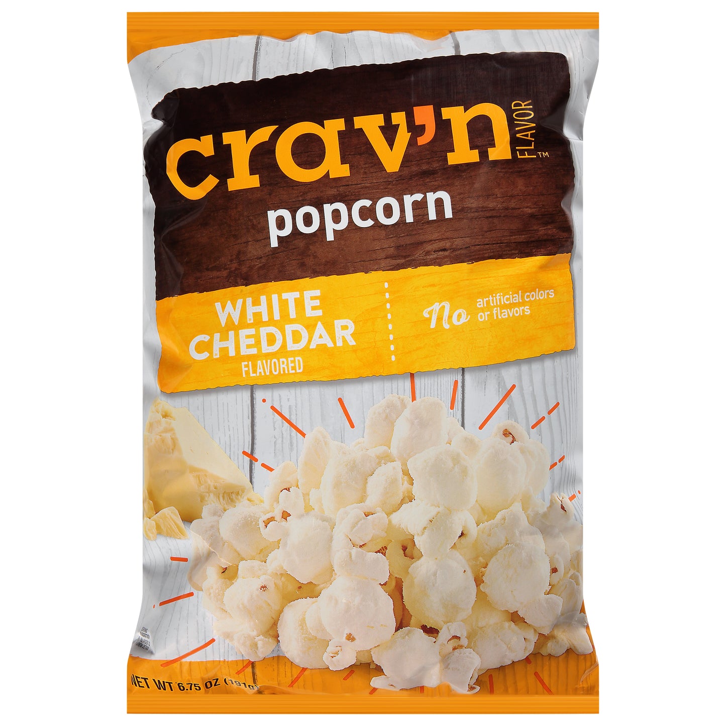 Crav'n Flavor White Cheddar Flavored Popcorn 6.75 oz