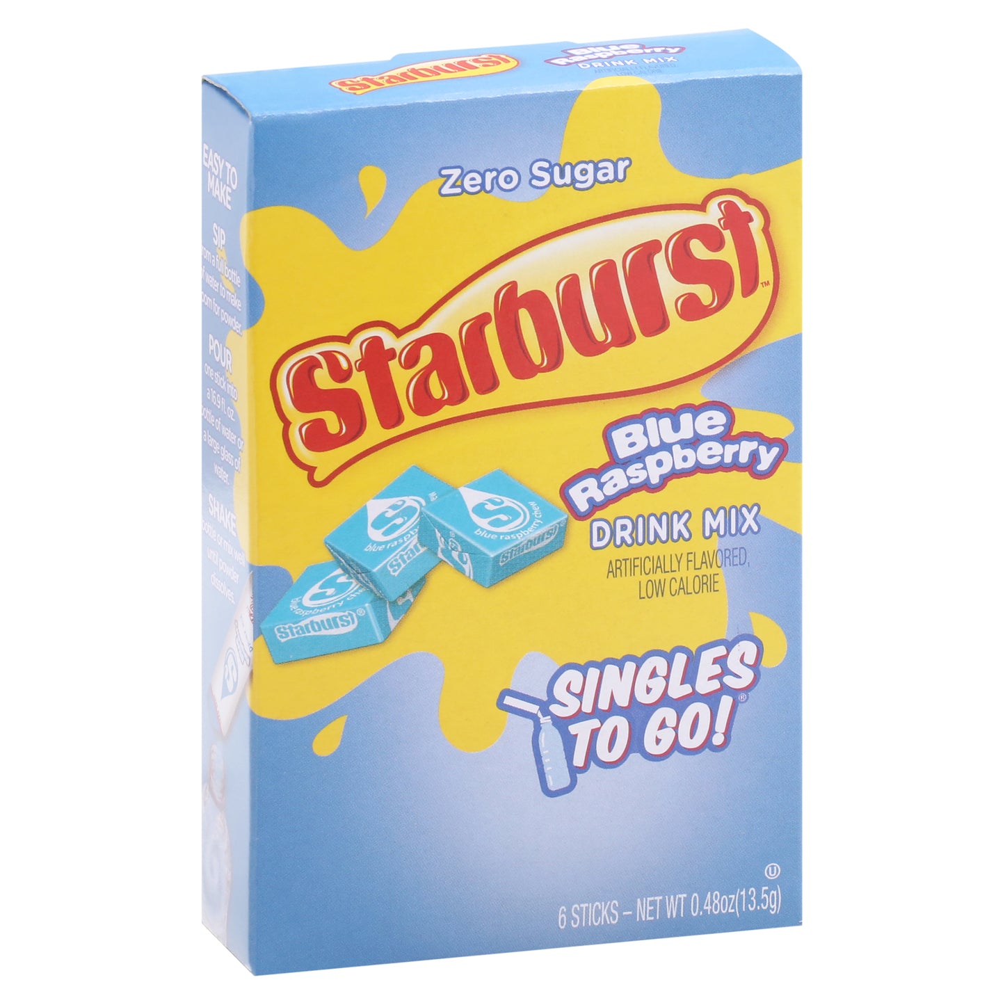 Starburst Singles to Go! Zero Sugar Blue Raspberry Drink Mix 6 ea