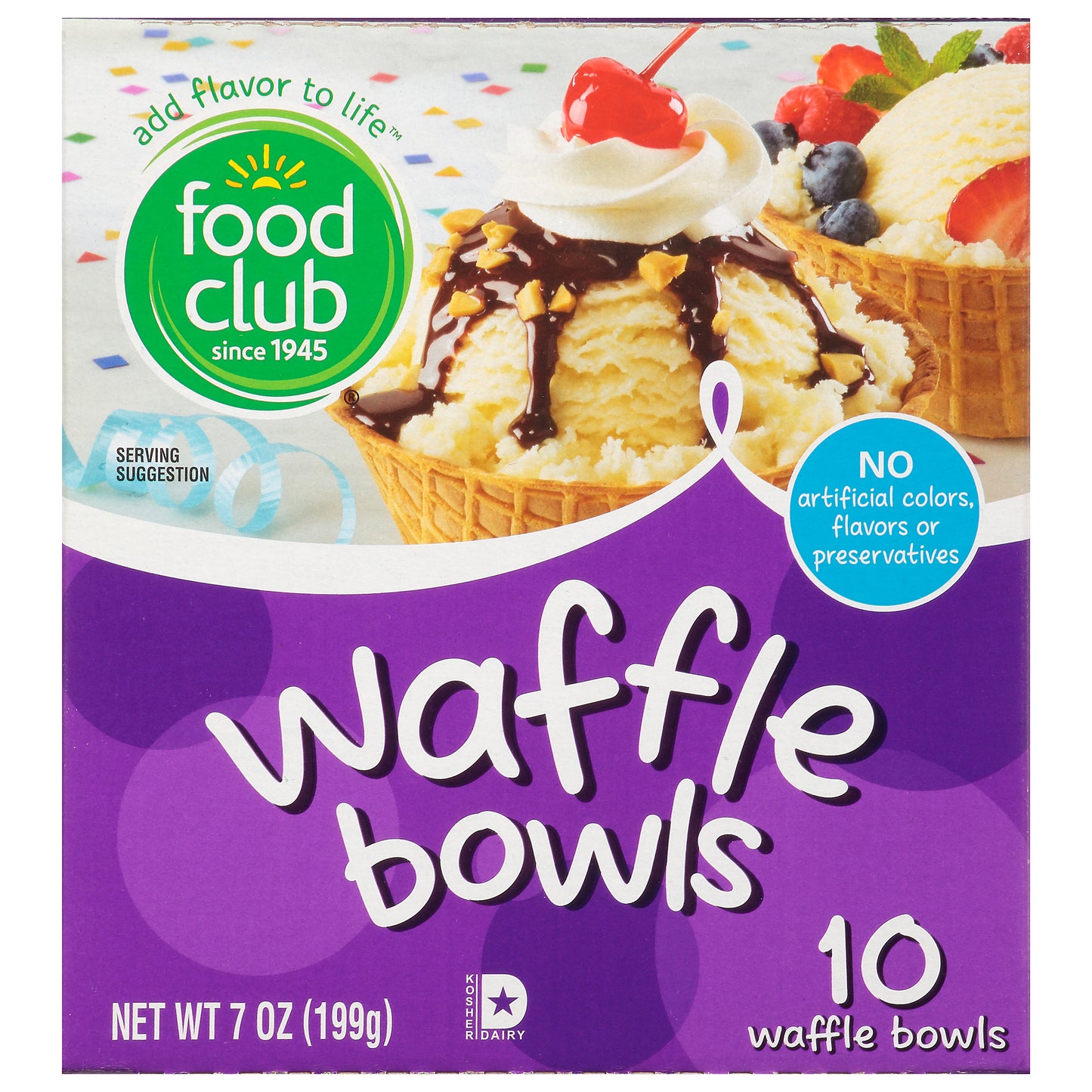 Food Club Waffle Bowls 10 ea