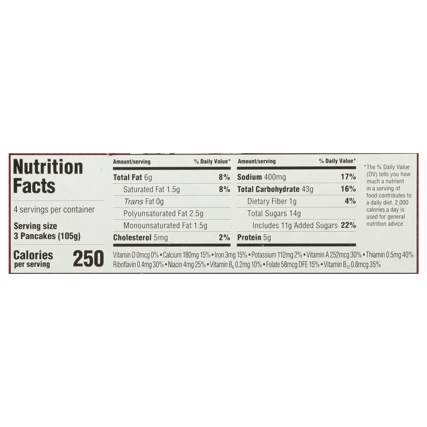 Hungry Jack Chocolate Chip Pancakes 12 ea