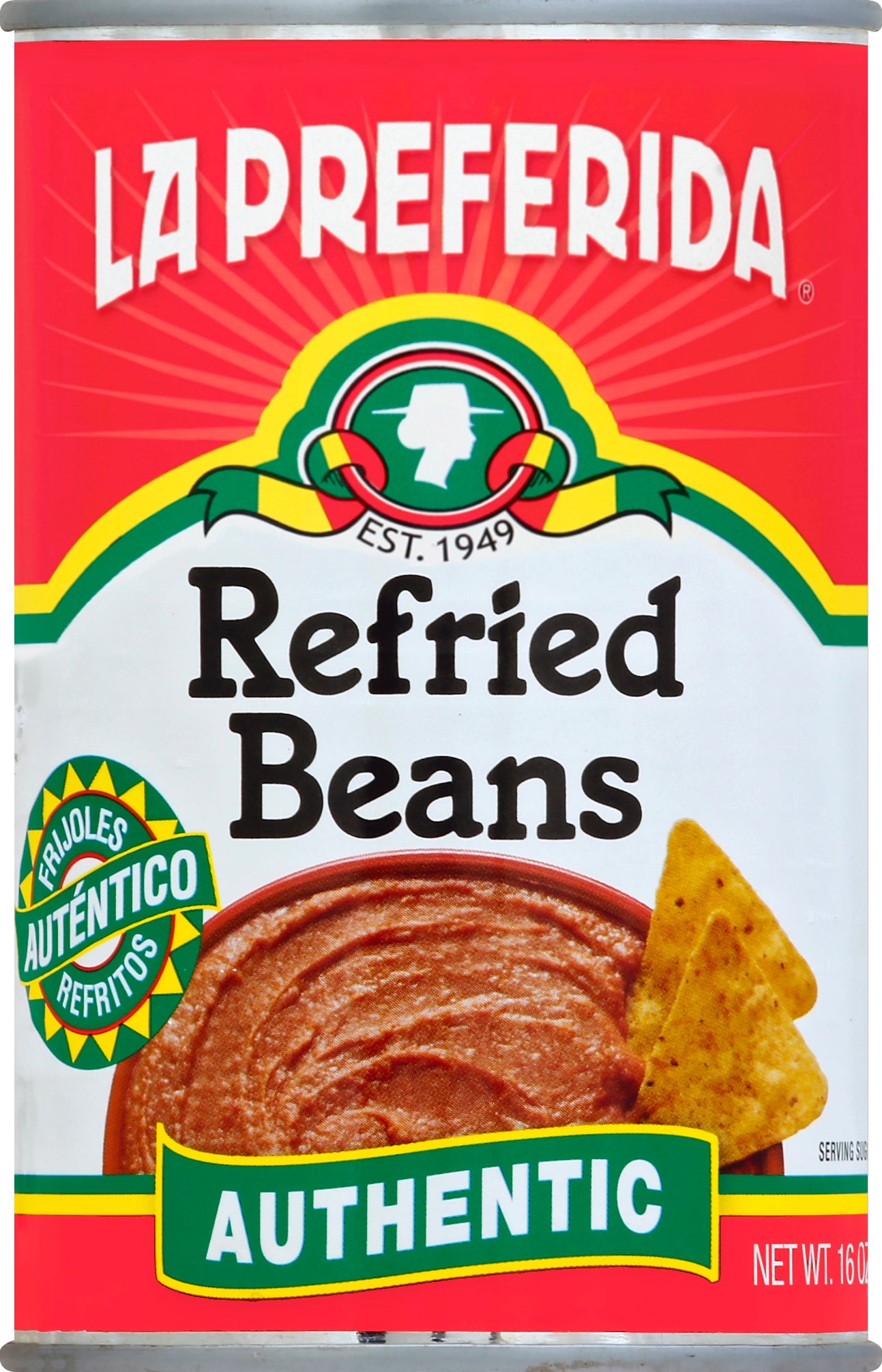 La Preferida Refried Beans 16 oz - Authentic