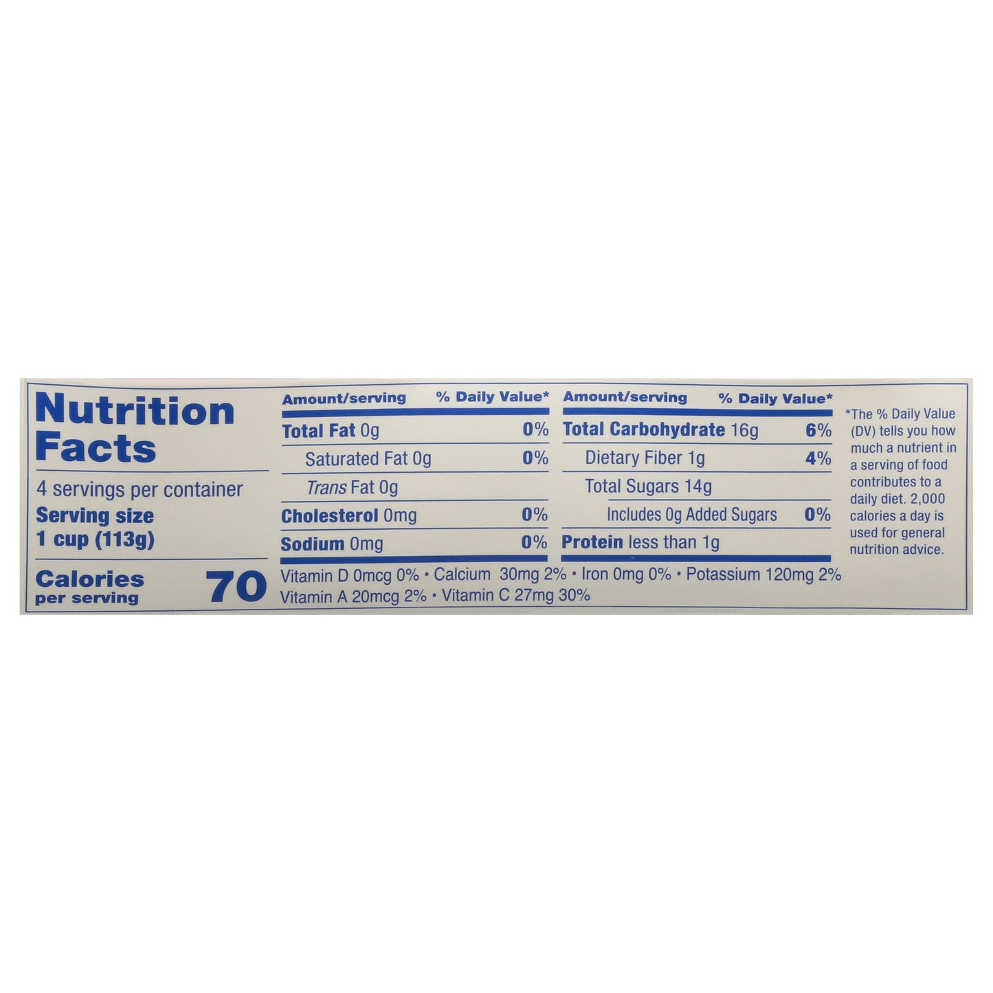 Dole Mandarin Oranges in 100% Fruit Juice 4 - 4 oz Cups