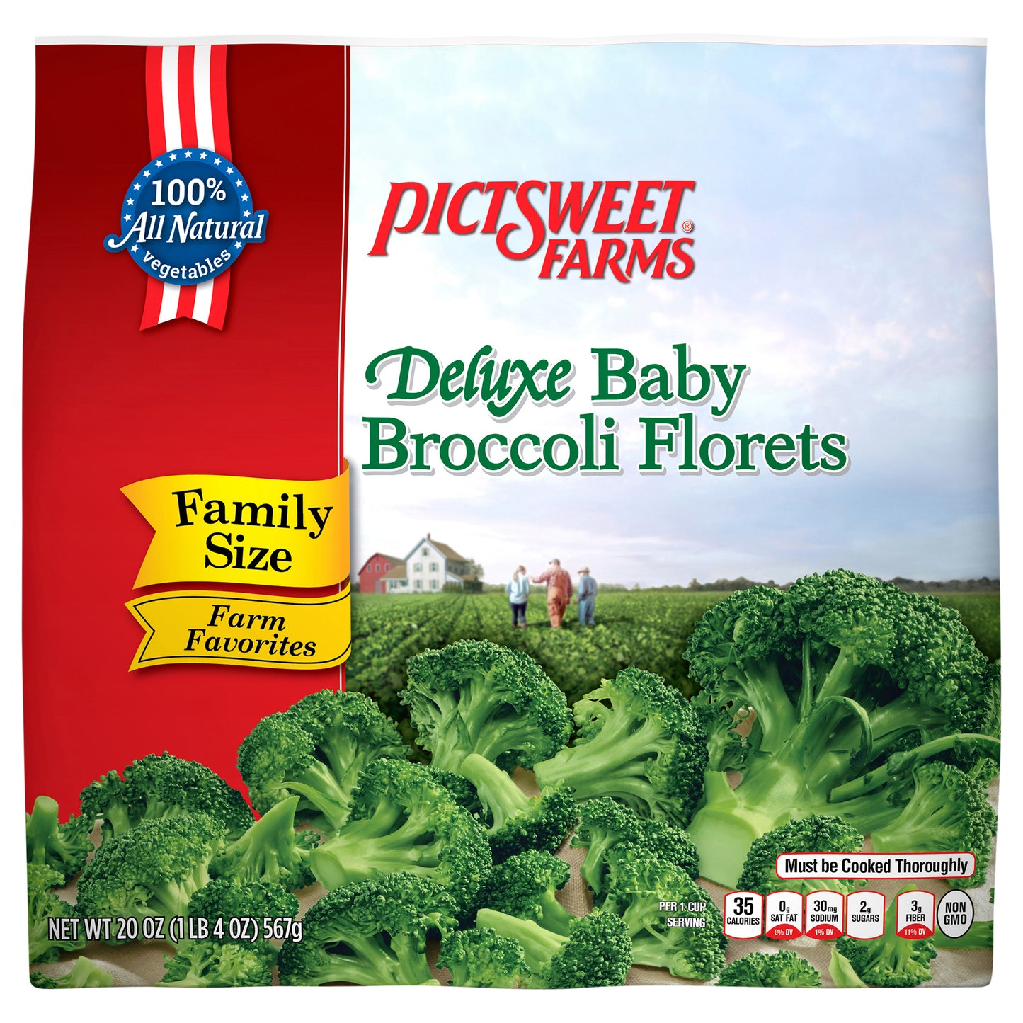 Pictsweet Farms Deluxe Baby Broccoli Florets, Farm Favorites - 20 oz